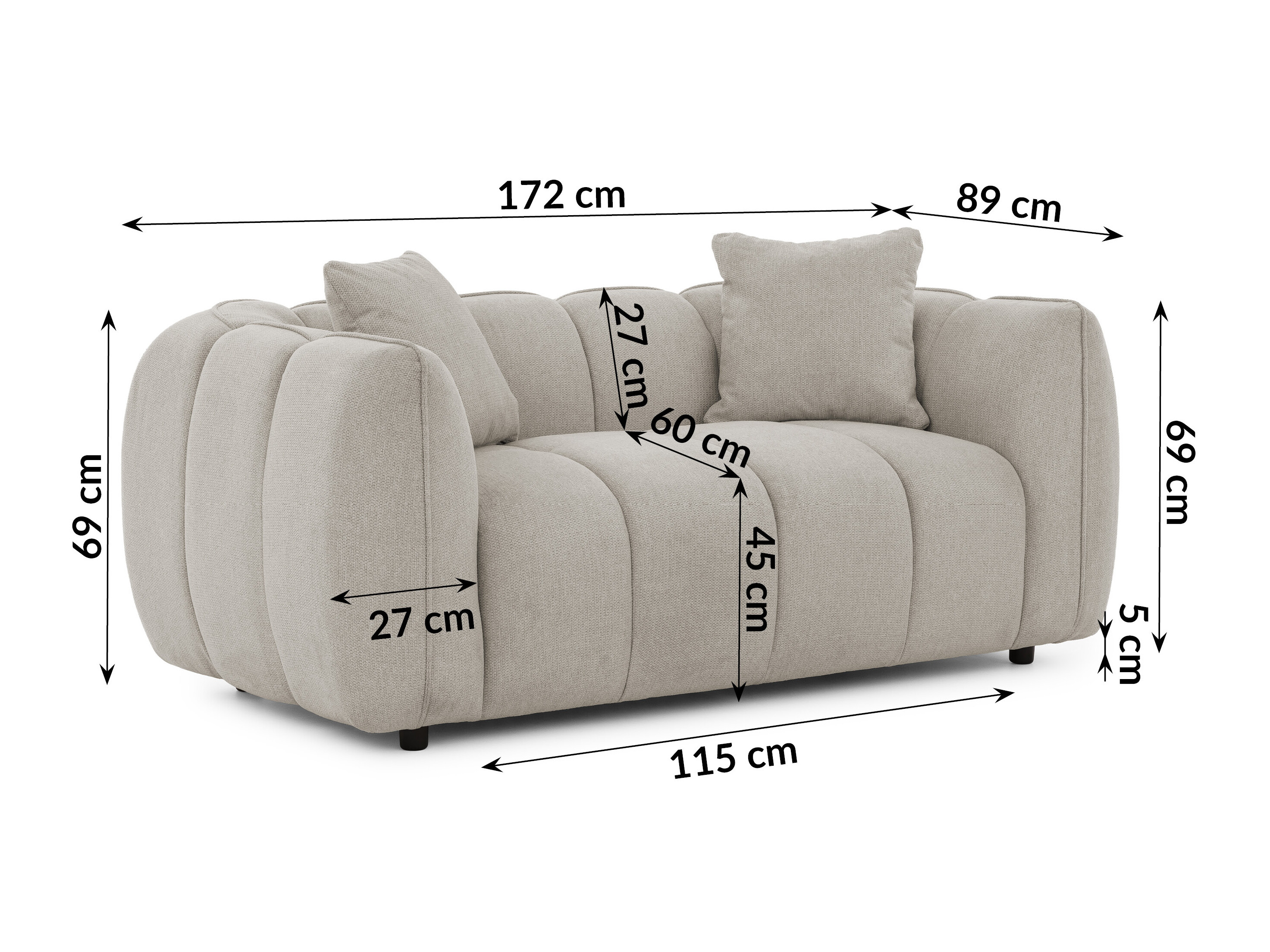 Sofa Rocklin 197 (Aragon 20)