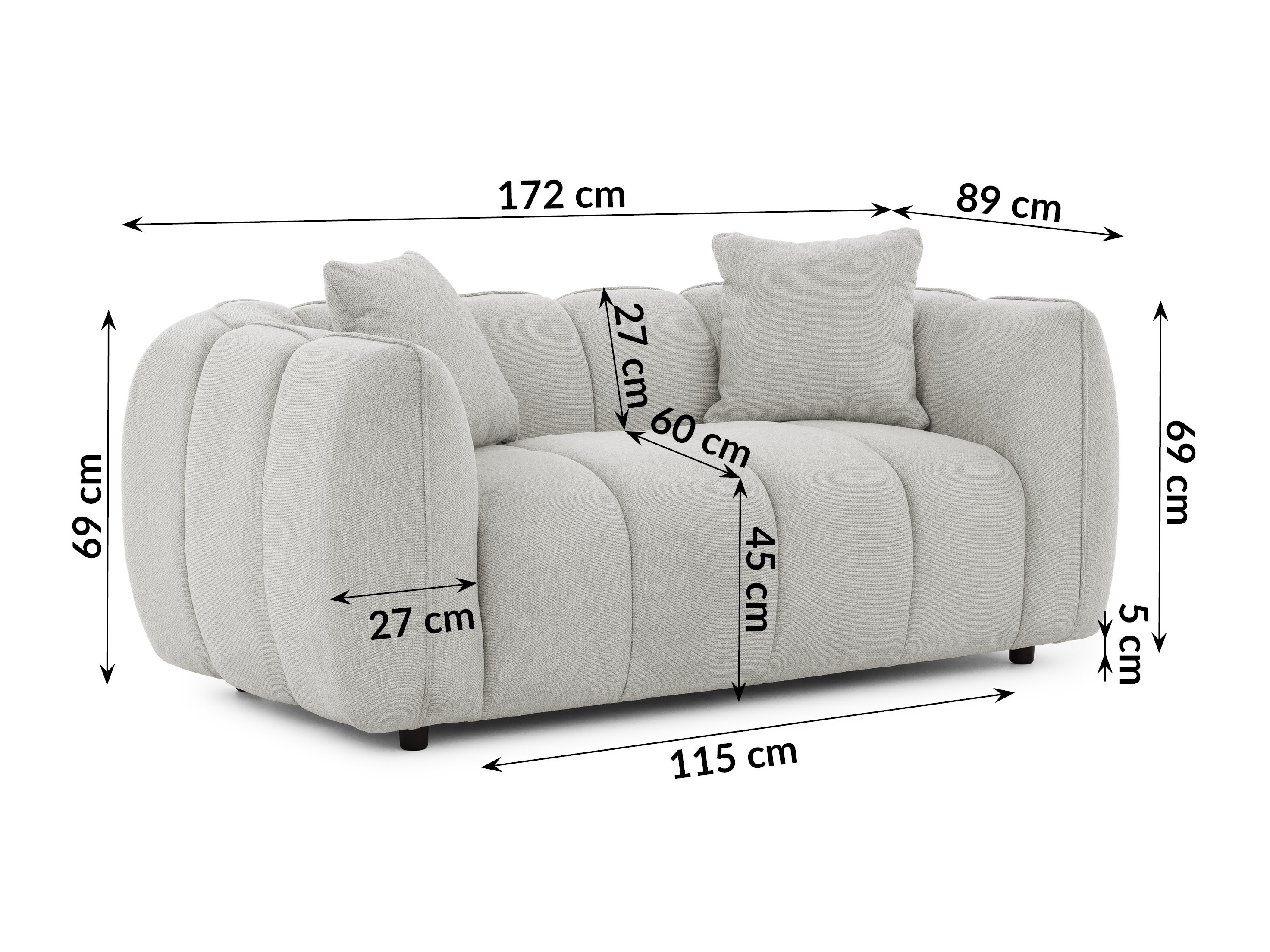 Sofa Rocklin 197 (Aragon 80)