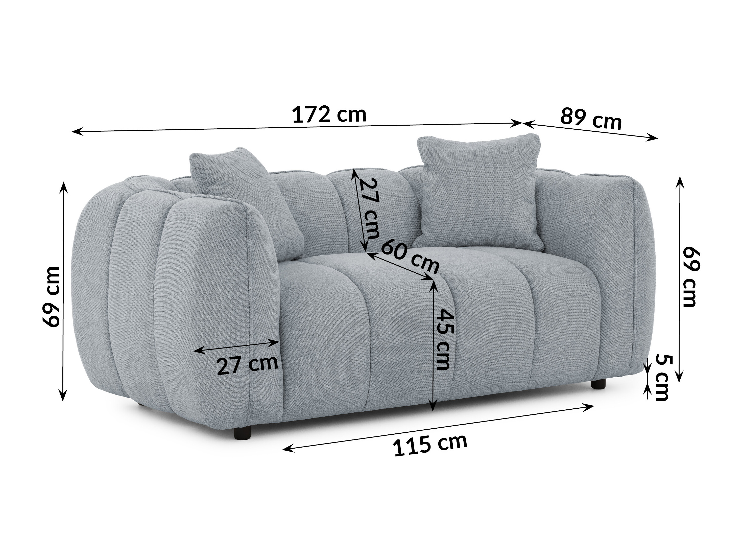 Sofa Rocklin 197 (Aragon 90)