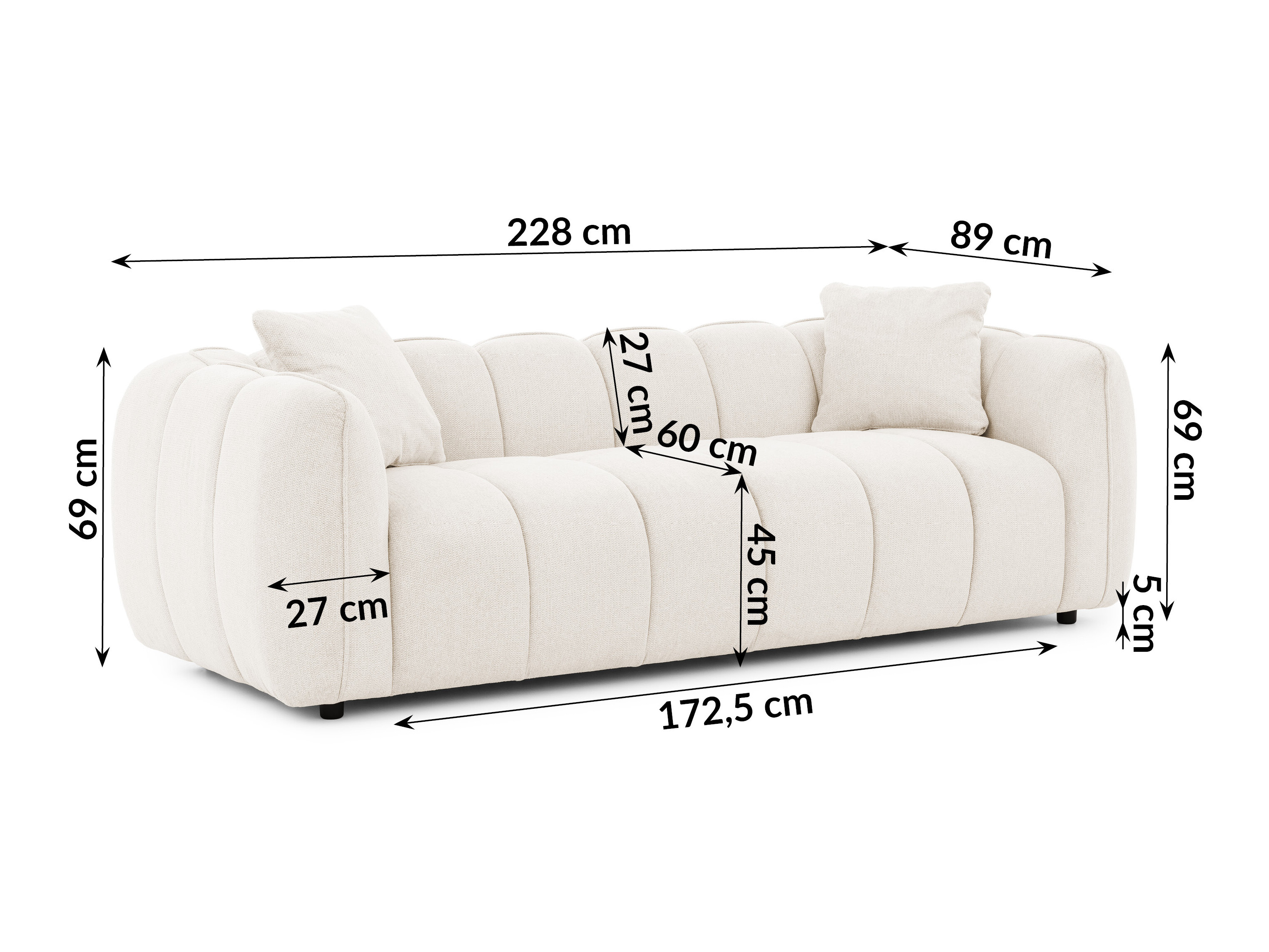 Sofa Rocklin 199 (Aragon 01)