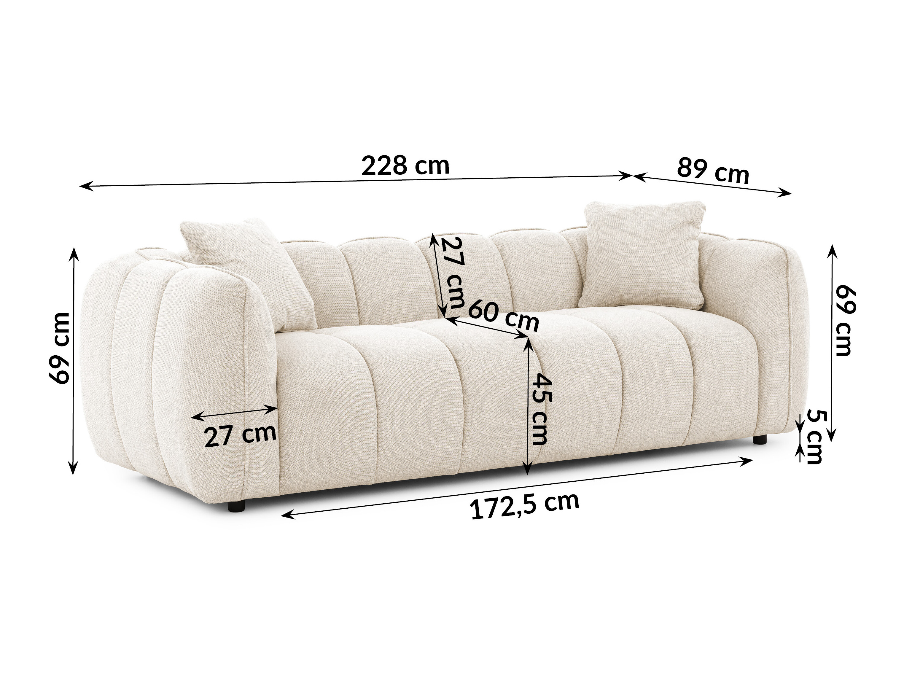 Sofa Rocklin 199 (Aragon 03)