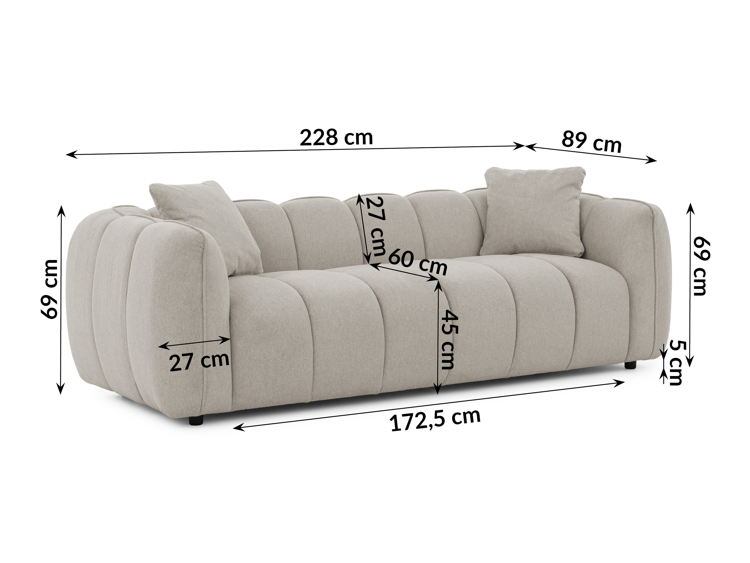 Sofa Rocklin 199 (Aragon 20)
