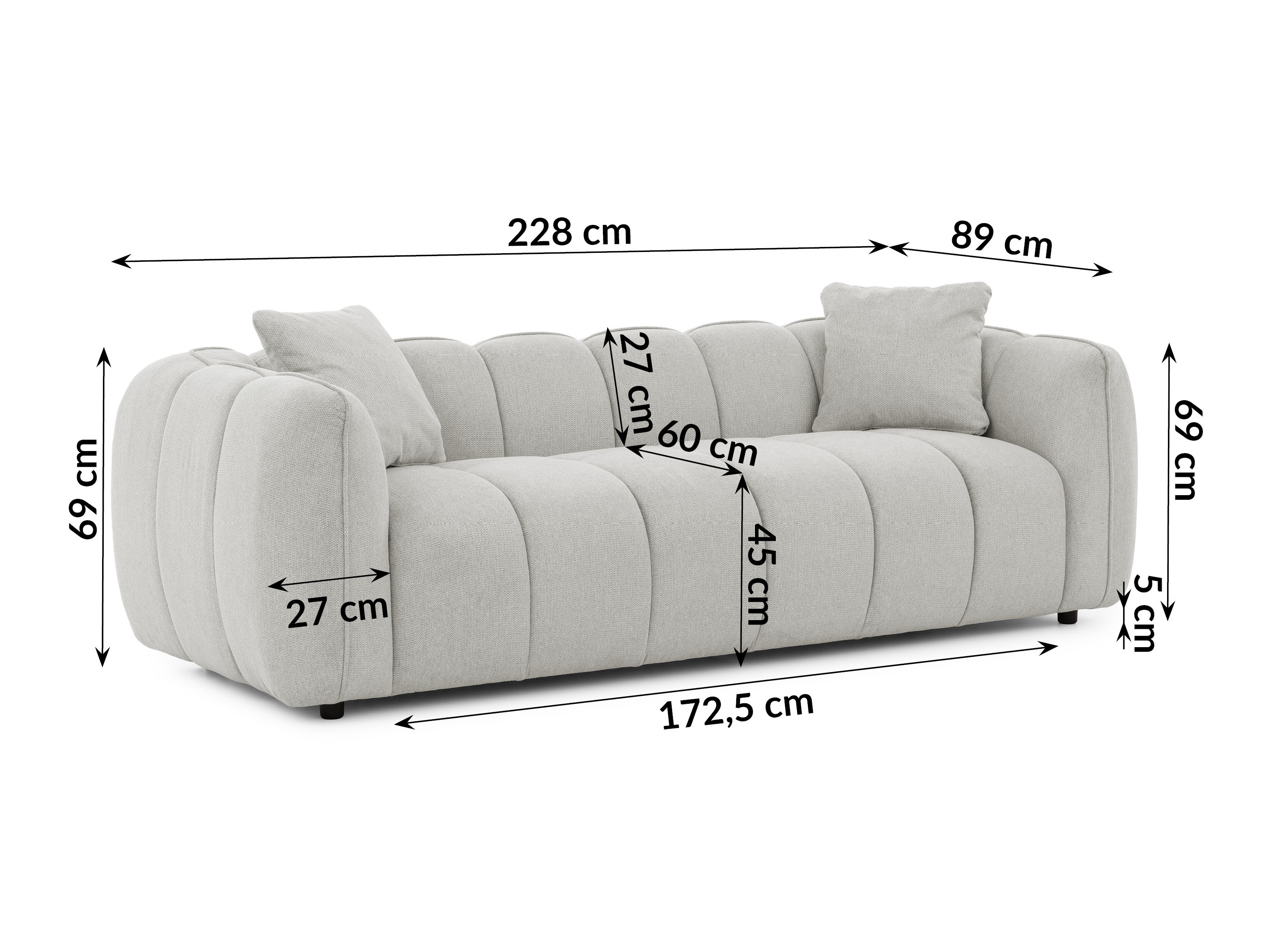 Sofa Rocklin 199 (Aragon 80)