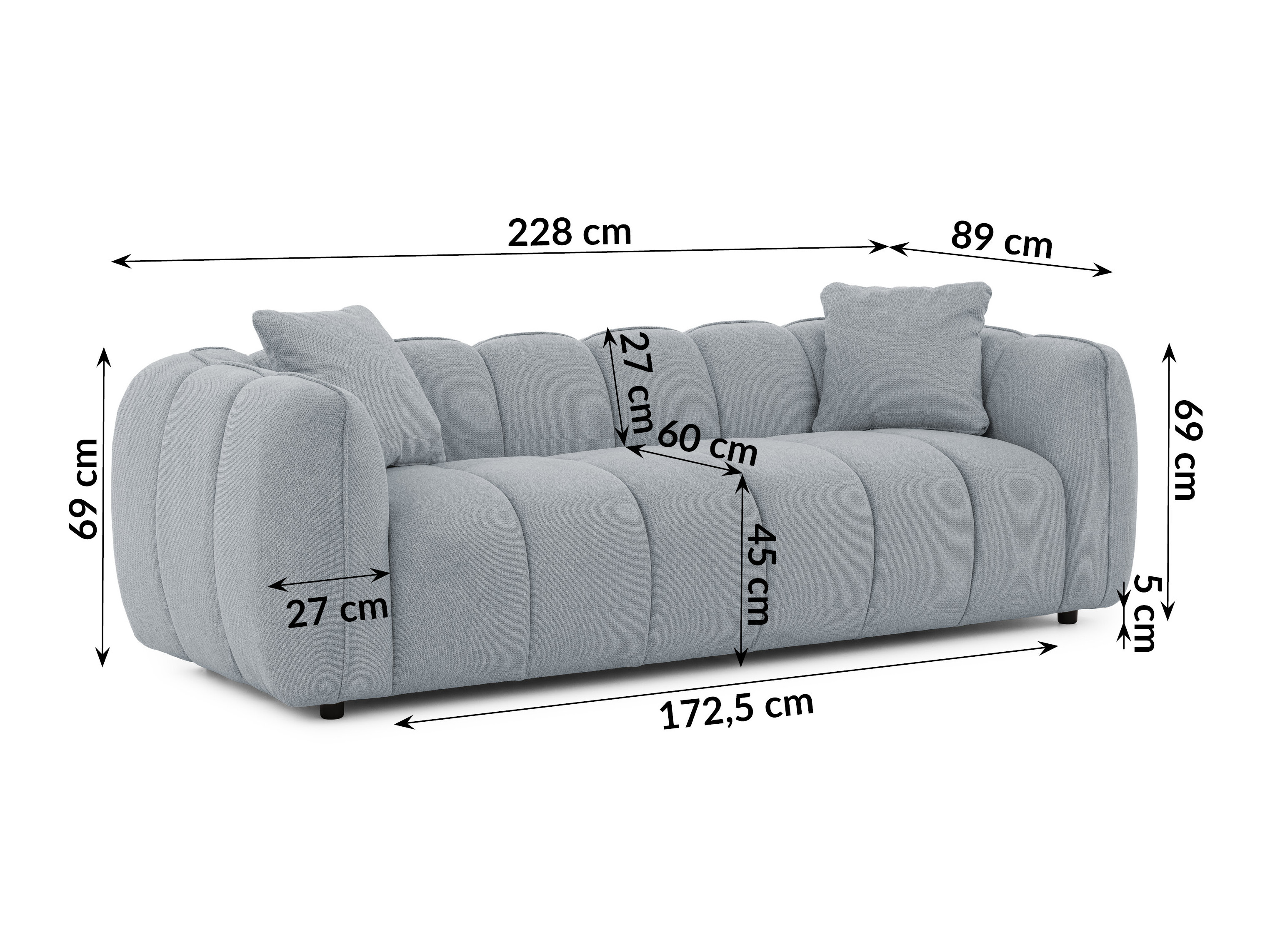 Sofa Rocklin 199 (Aragon 90)