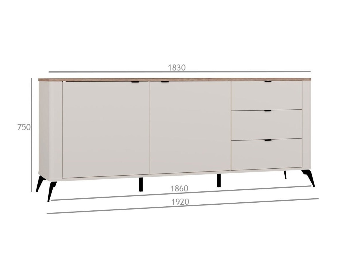 Chest of drawers Soavie 106 (Cashmere)