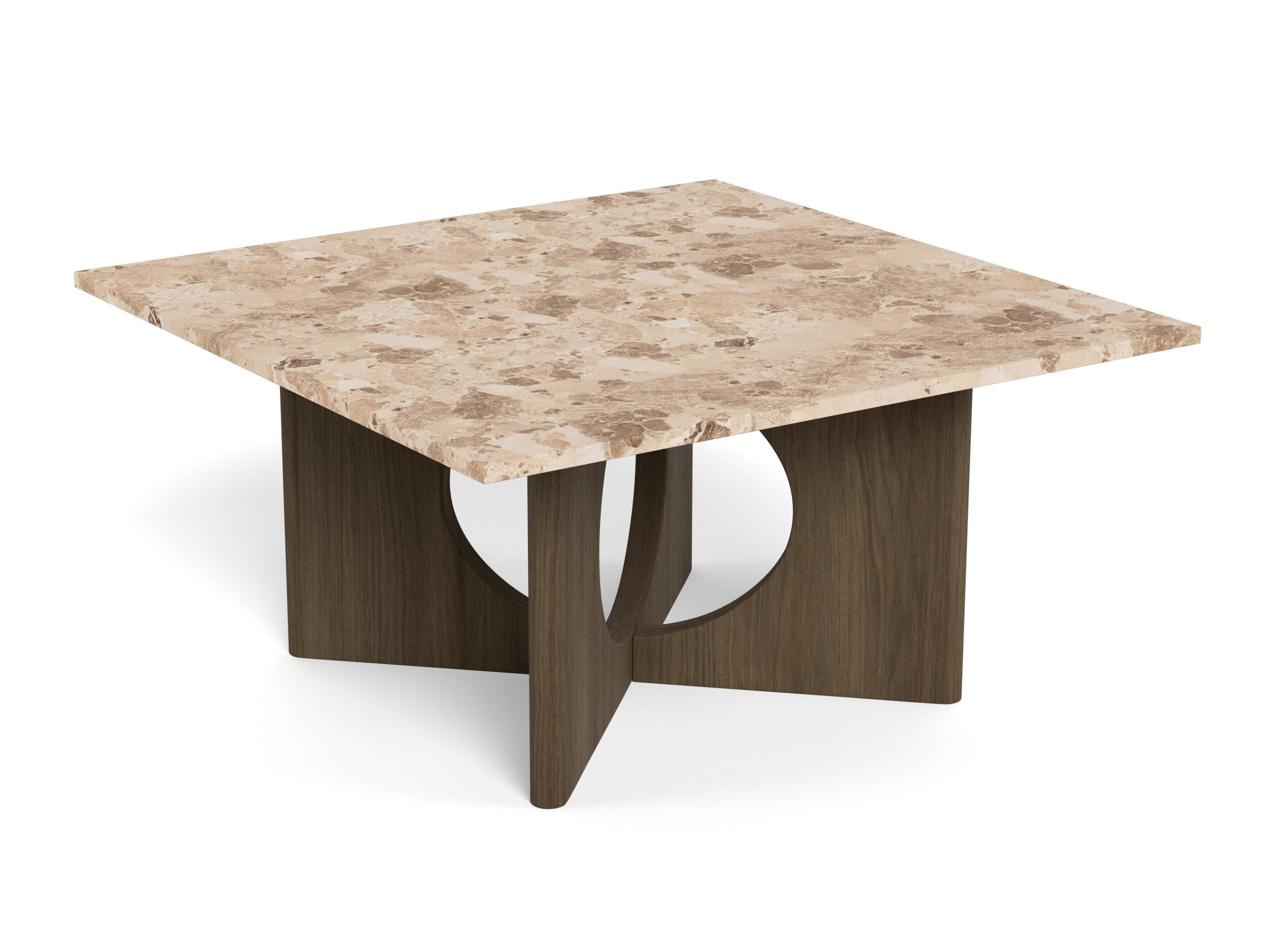 Coffee table Norsica 1098 (Dark oak + Brown marble)