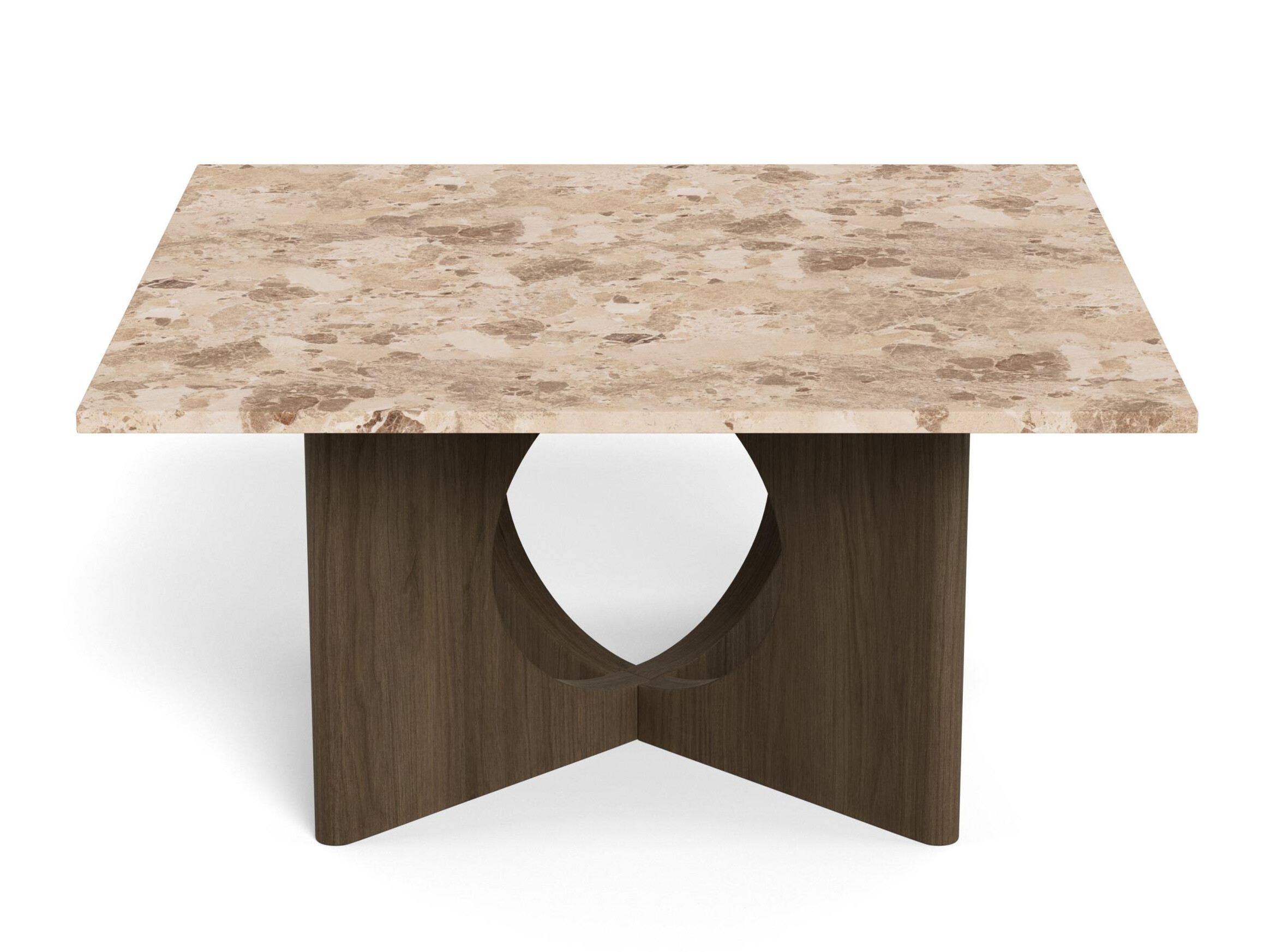 Coffee table Norsica 1098 (Dark oak + Brown marble)