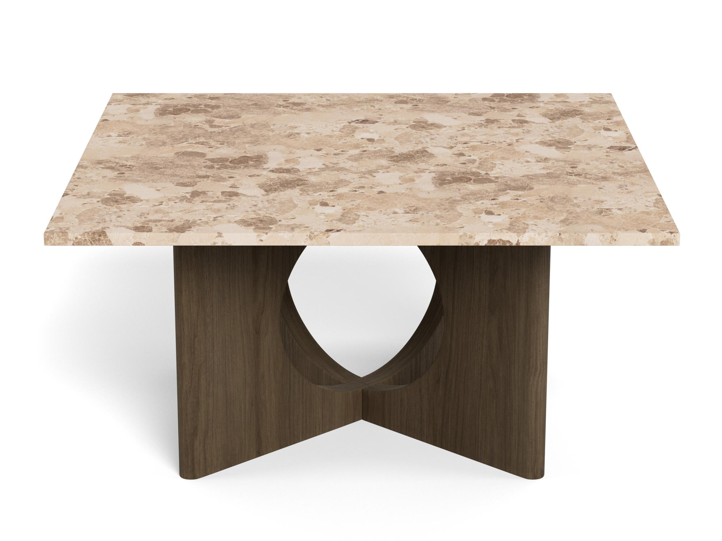 Coffee table Norsica 1098 (Dark oak + Brown marble)