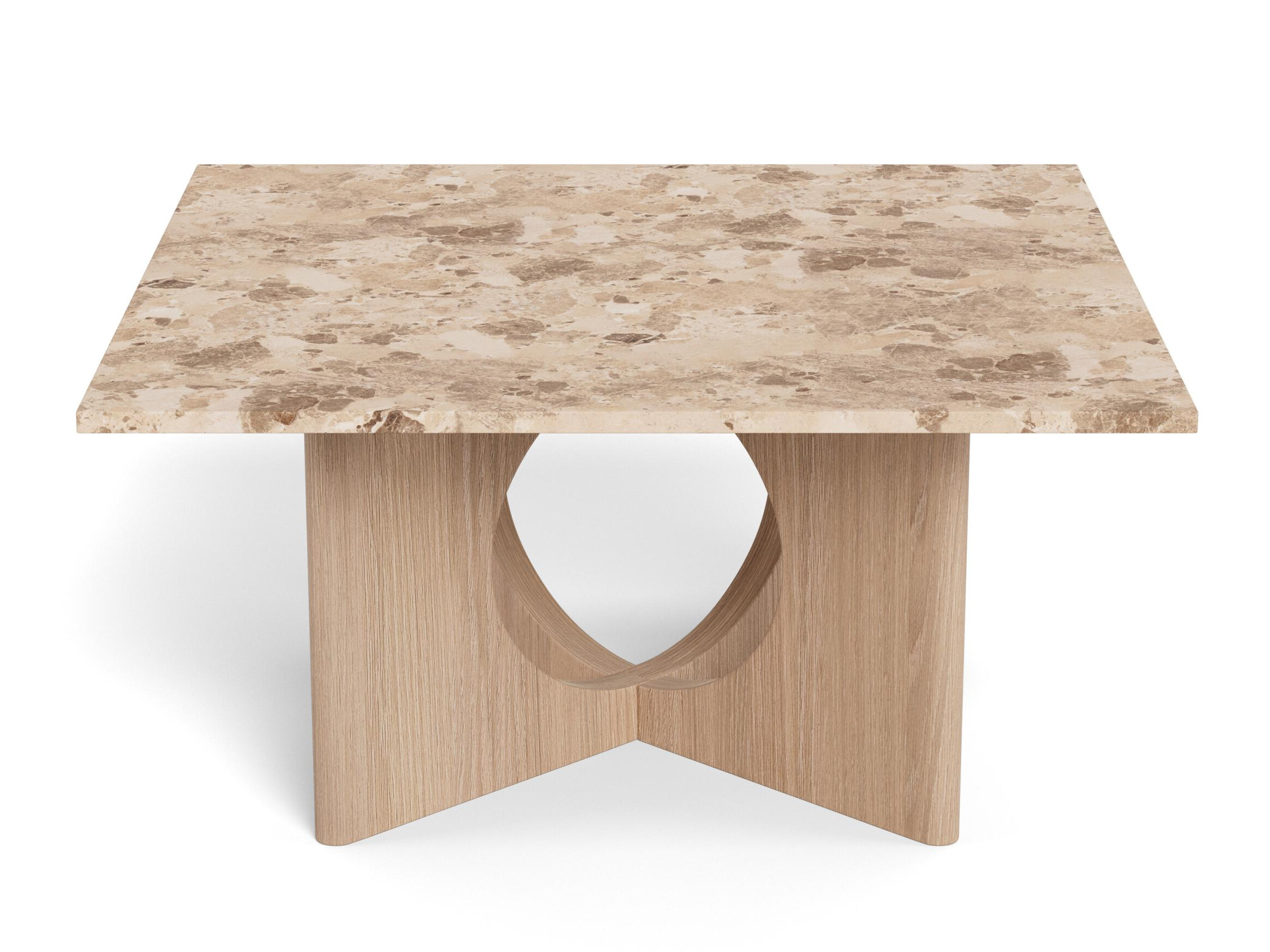 Coffee table Norsica 1098 (Light oak + Brown marble)