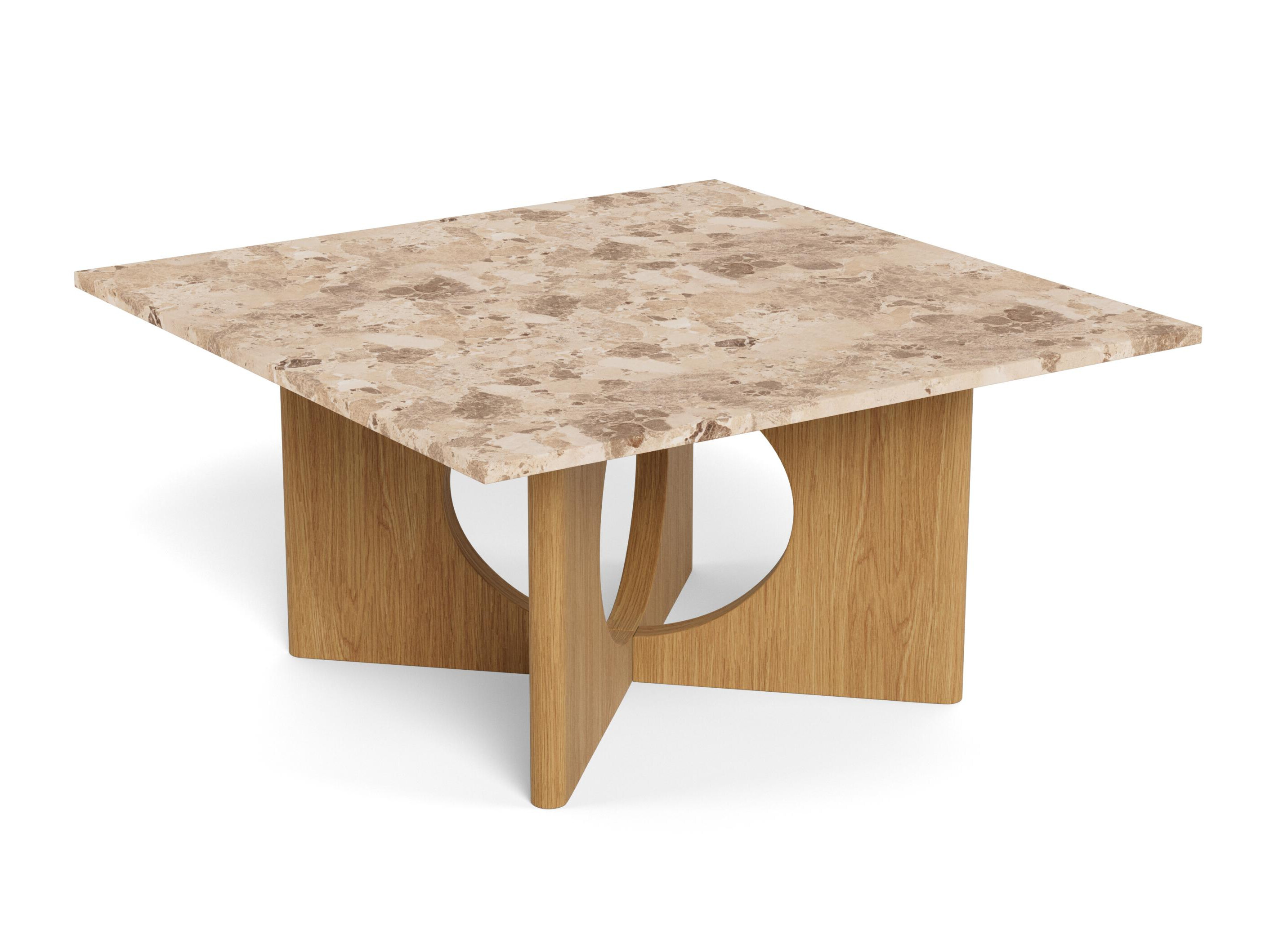 Coffee table Norsica 1098 (Oak + Brown marble)