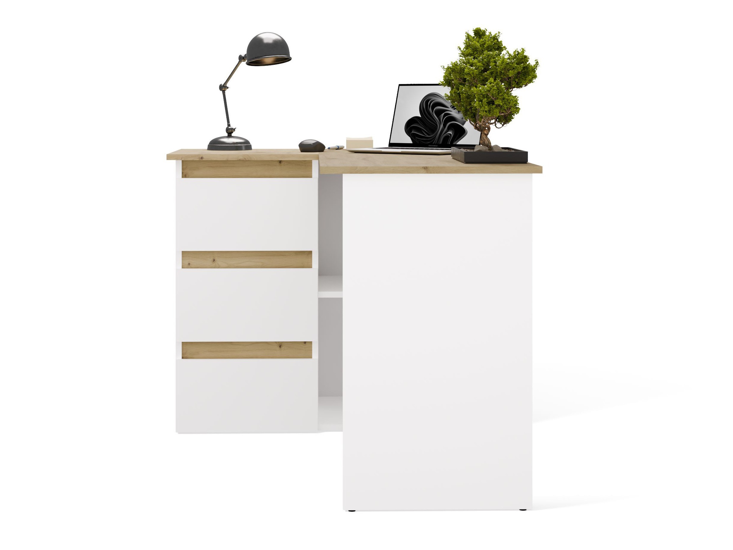 Corner desk Mandeville 365 (Artisan oak + White)