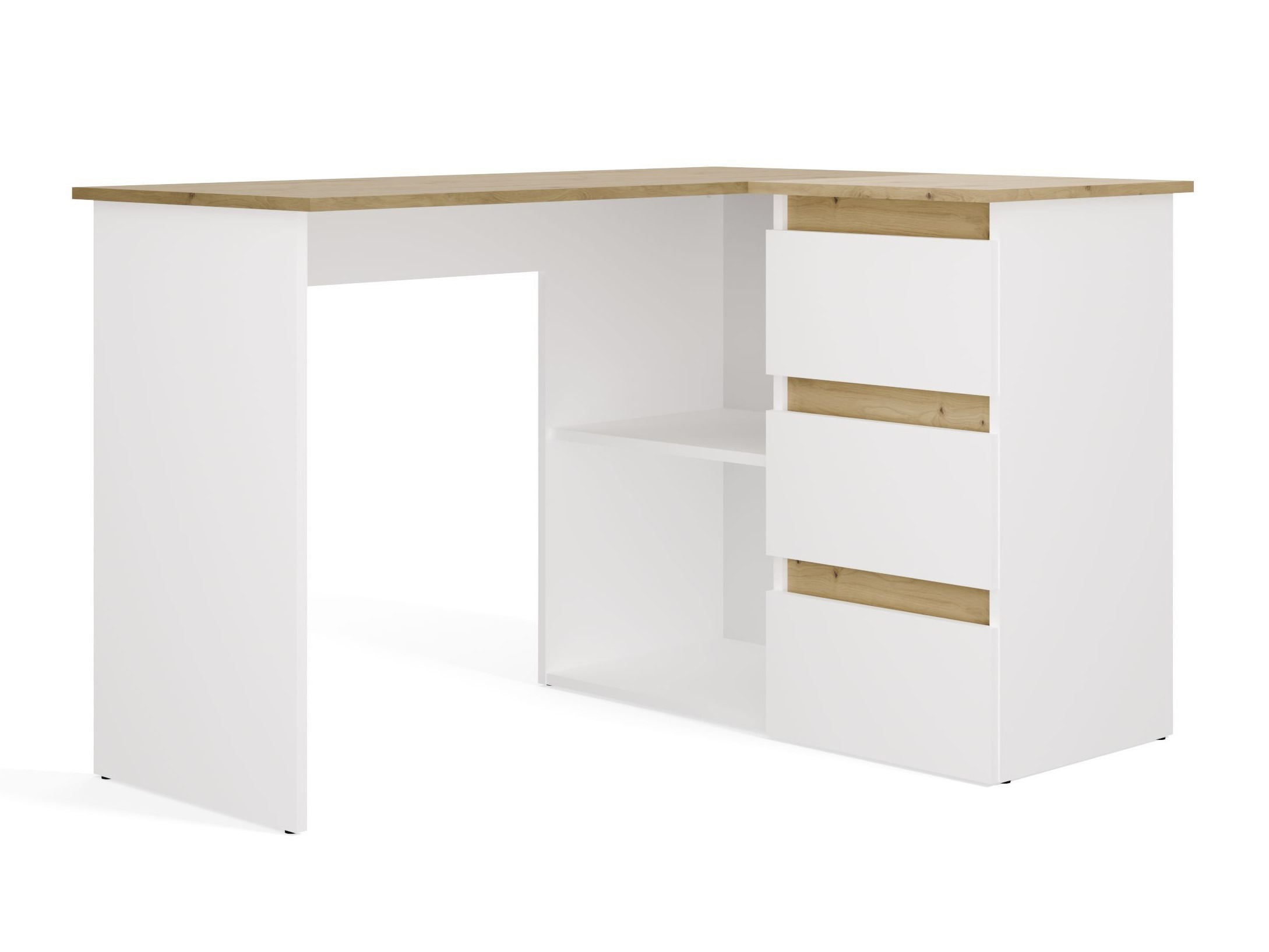 Corner desk Mandeville 365 (Artisan oak + White)