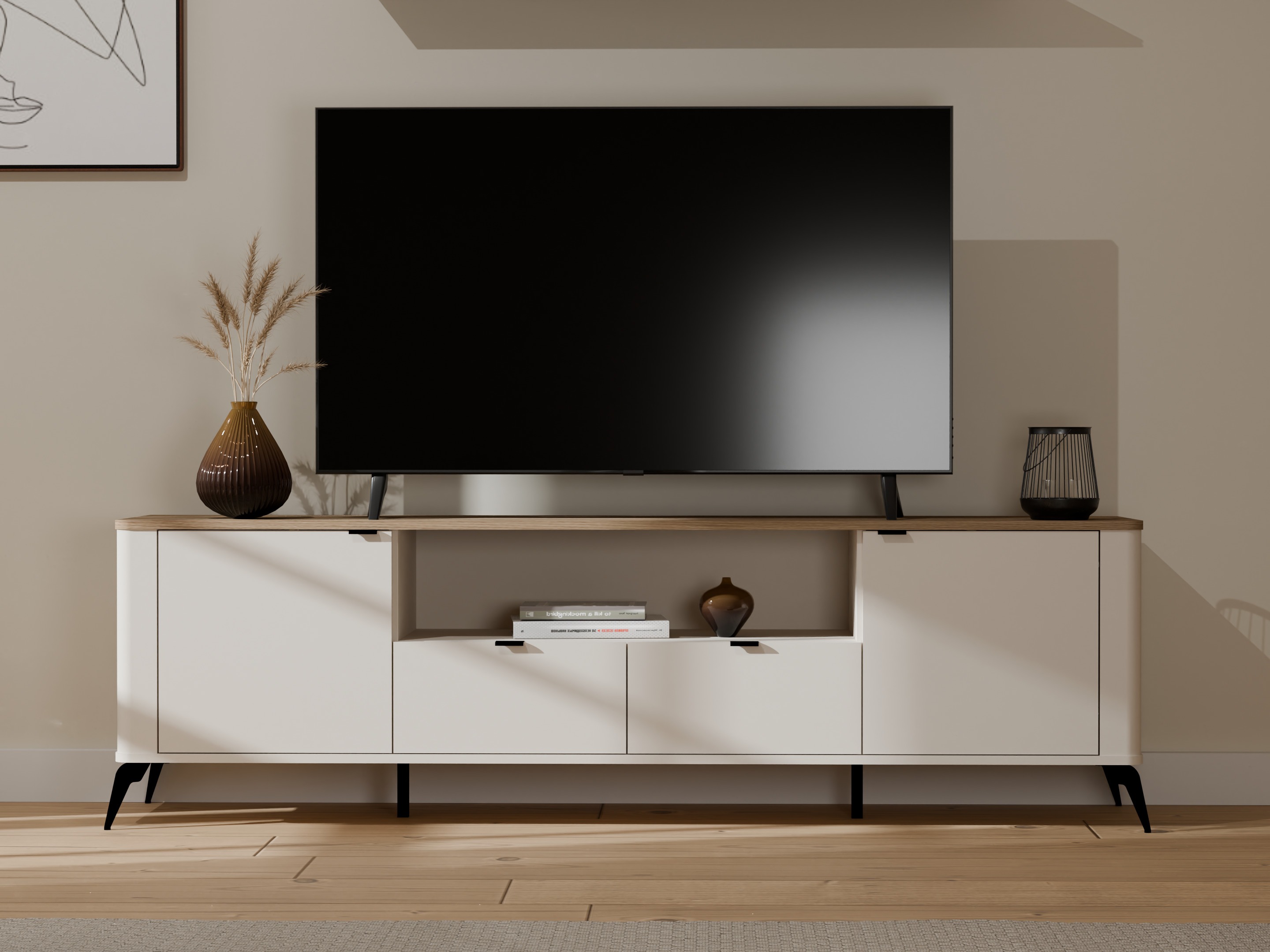 TV stand Soavie 108 (Cashmere + Oak)