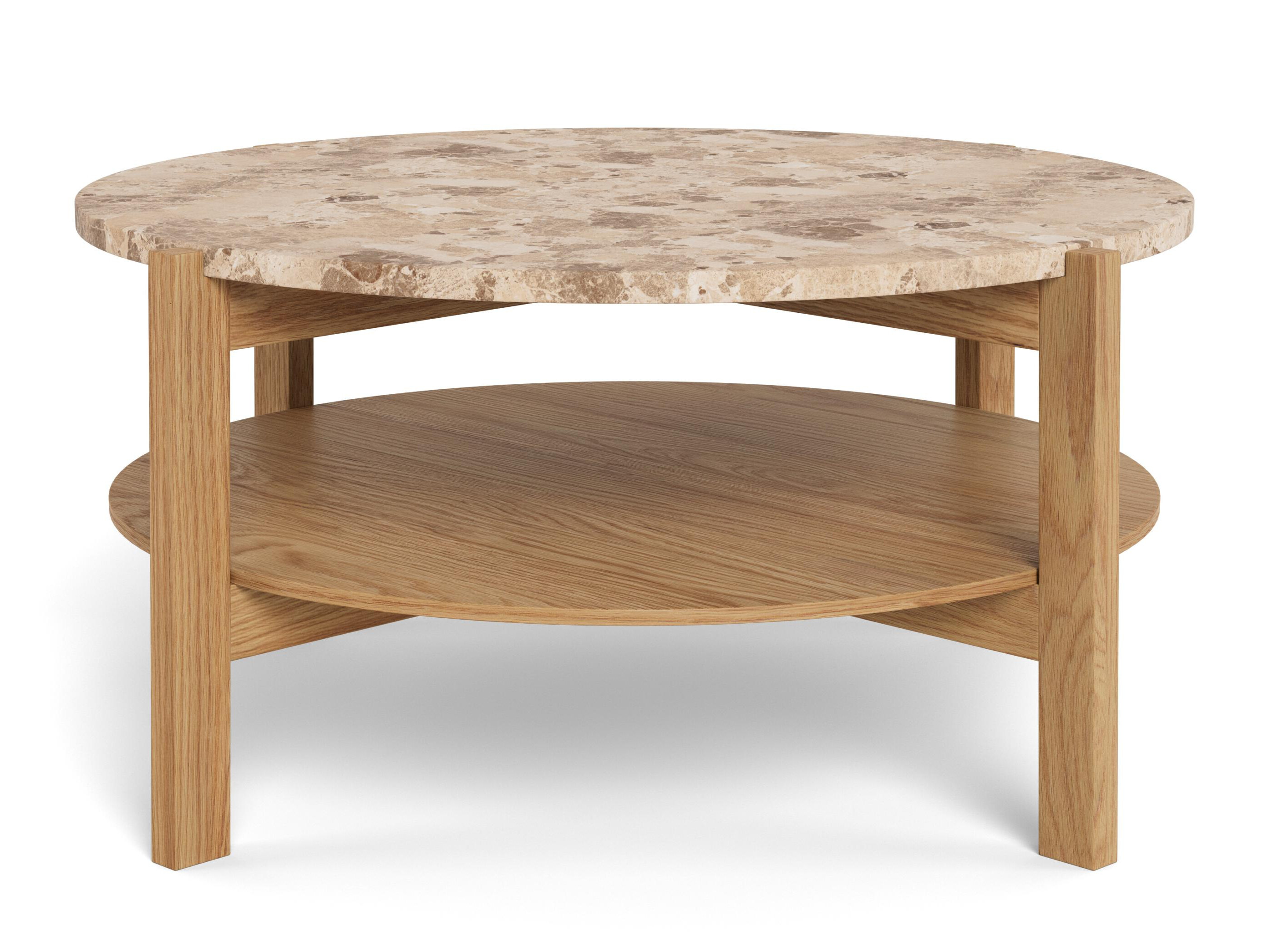 Coffee table Norsica 1099 (Oak + Brown marble)