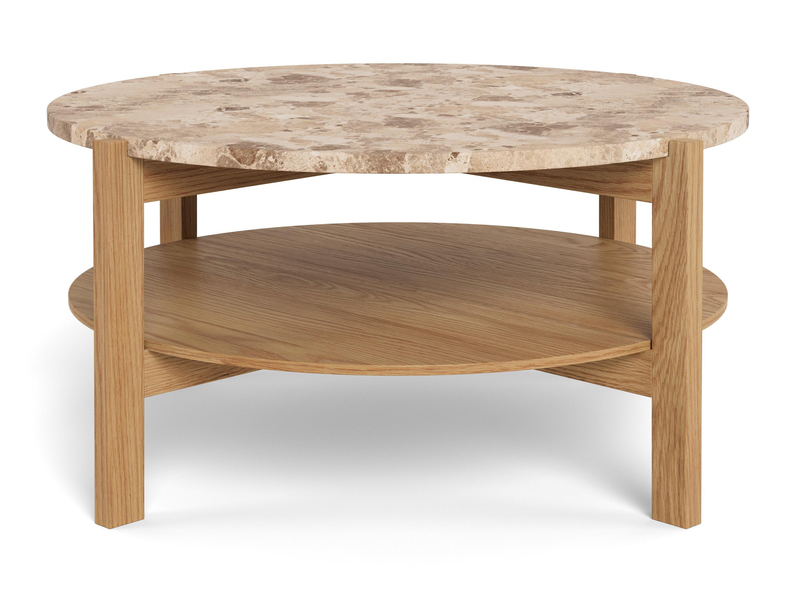 Coffee table Norsica 1099 (Oak + Brown marble)