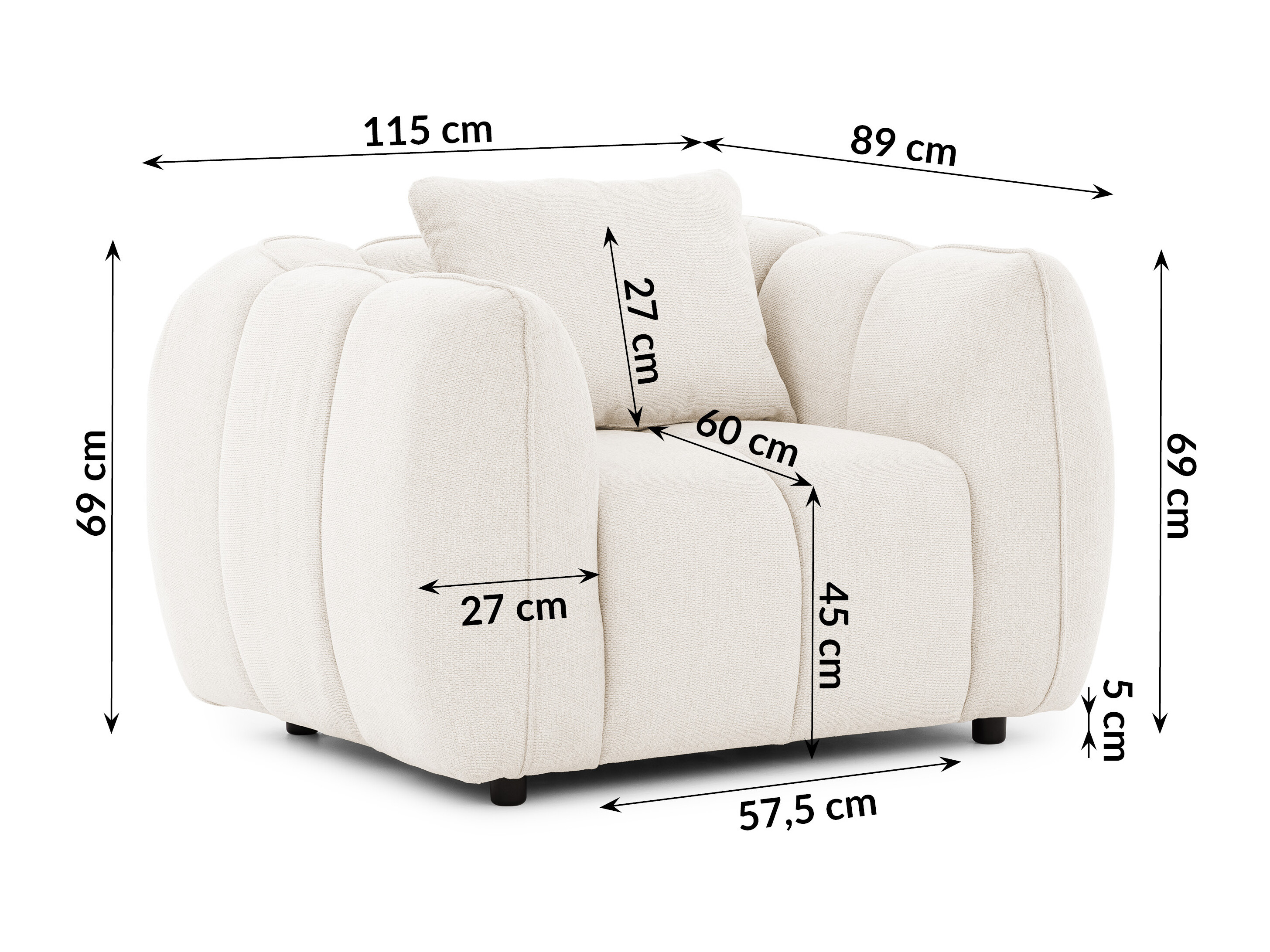 Upholstered furniture set Rocklin 201 (Aragon 01)