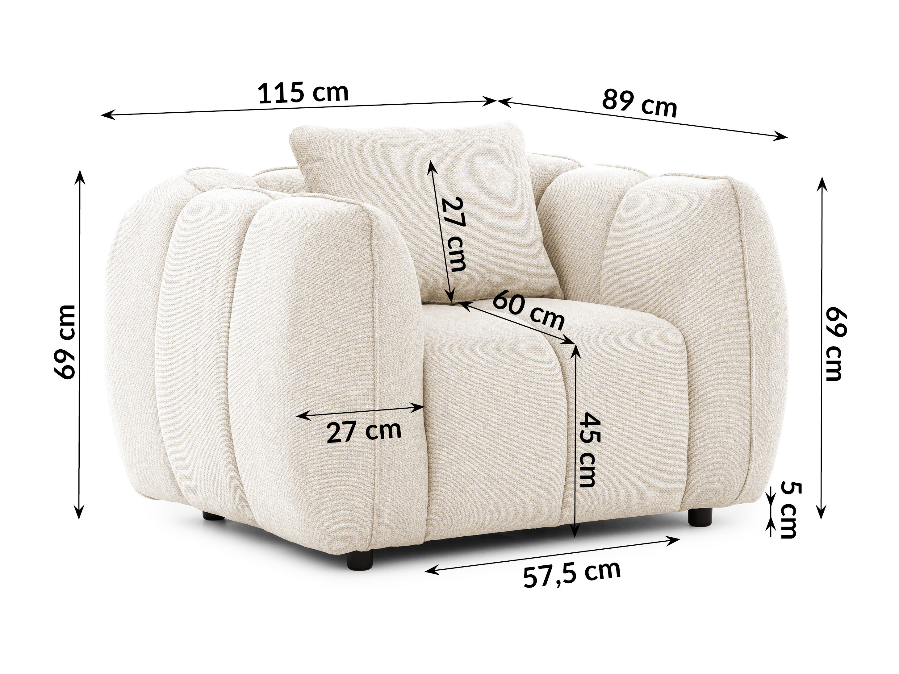 Upholstered furniture set Rocklin 201 (Aragon 03)