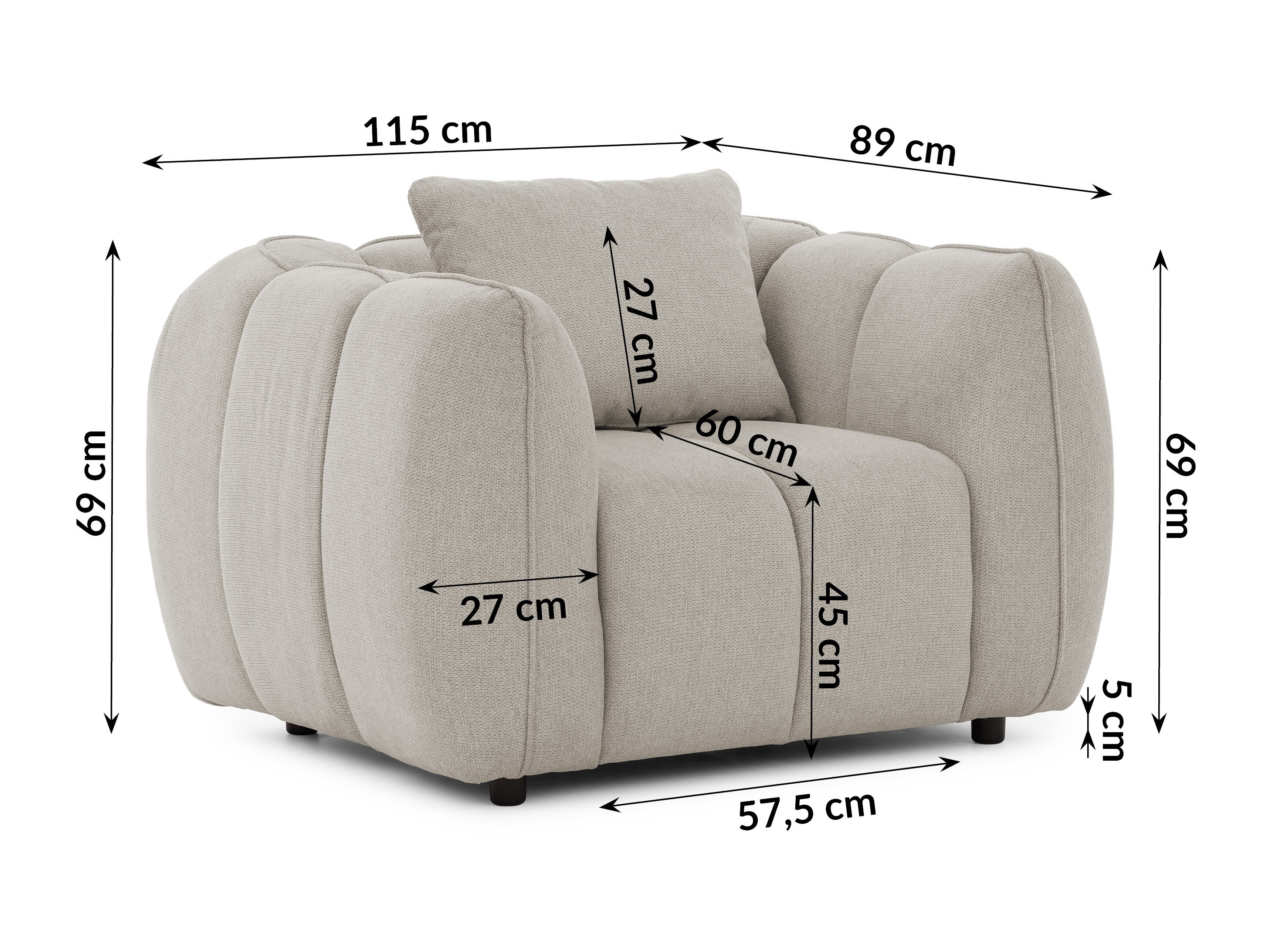 Upholstered furniture set Rocklin 201 (Aragon 20)