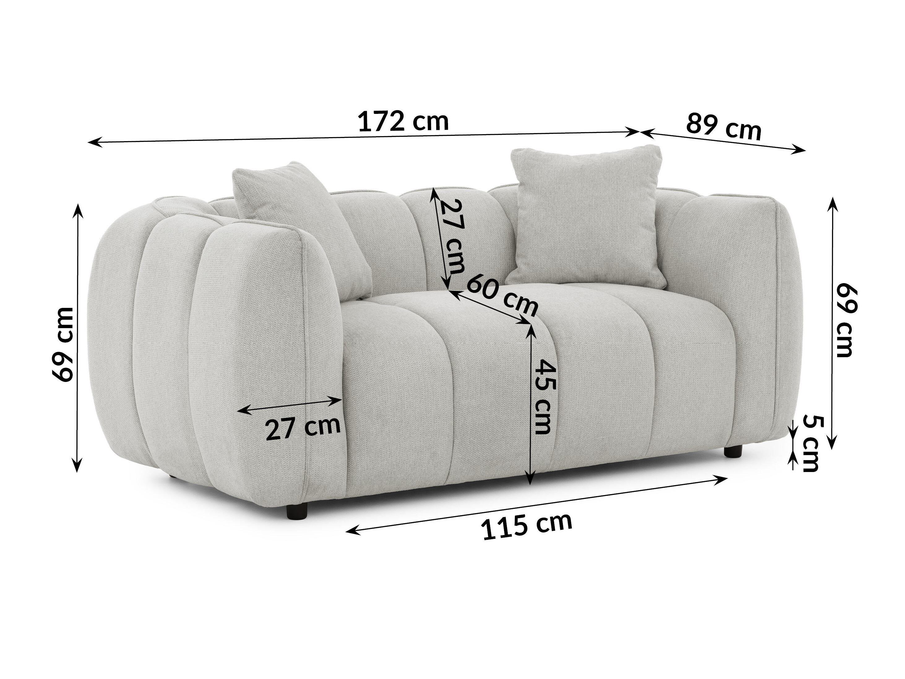 Upholstered furniture set Rocklin 201 (Aragon 80)