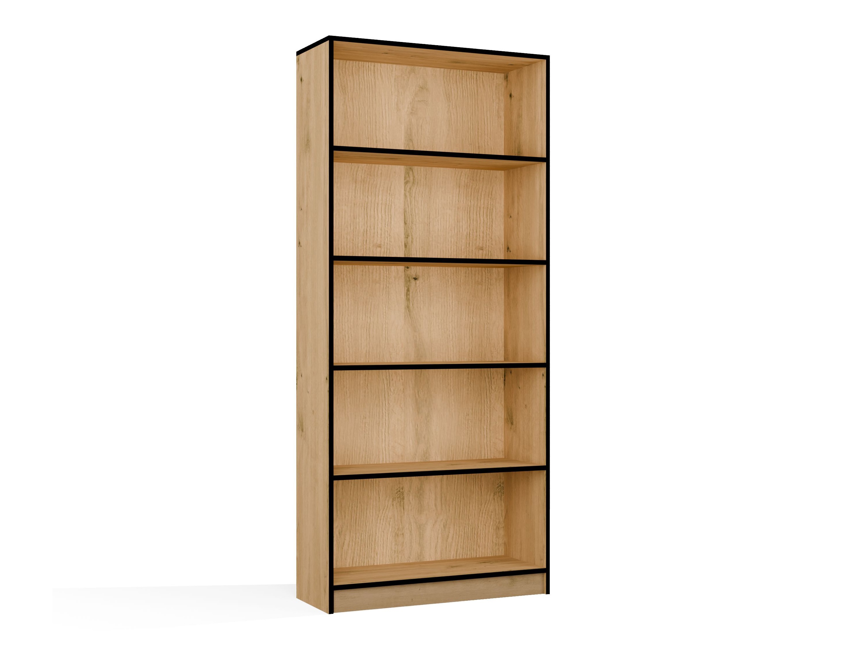 Bookcase Mandeville 253 (Artisan oak + Black)
