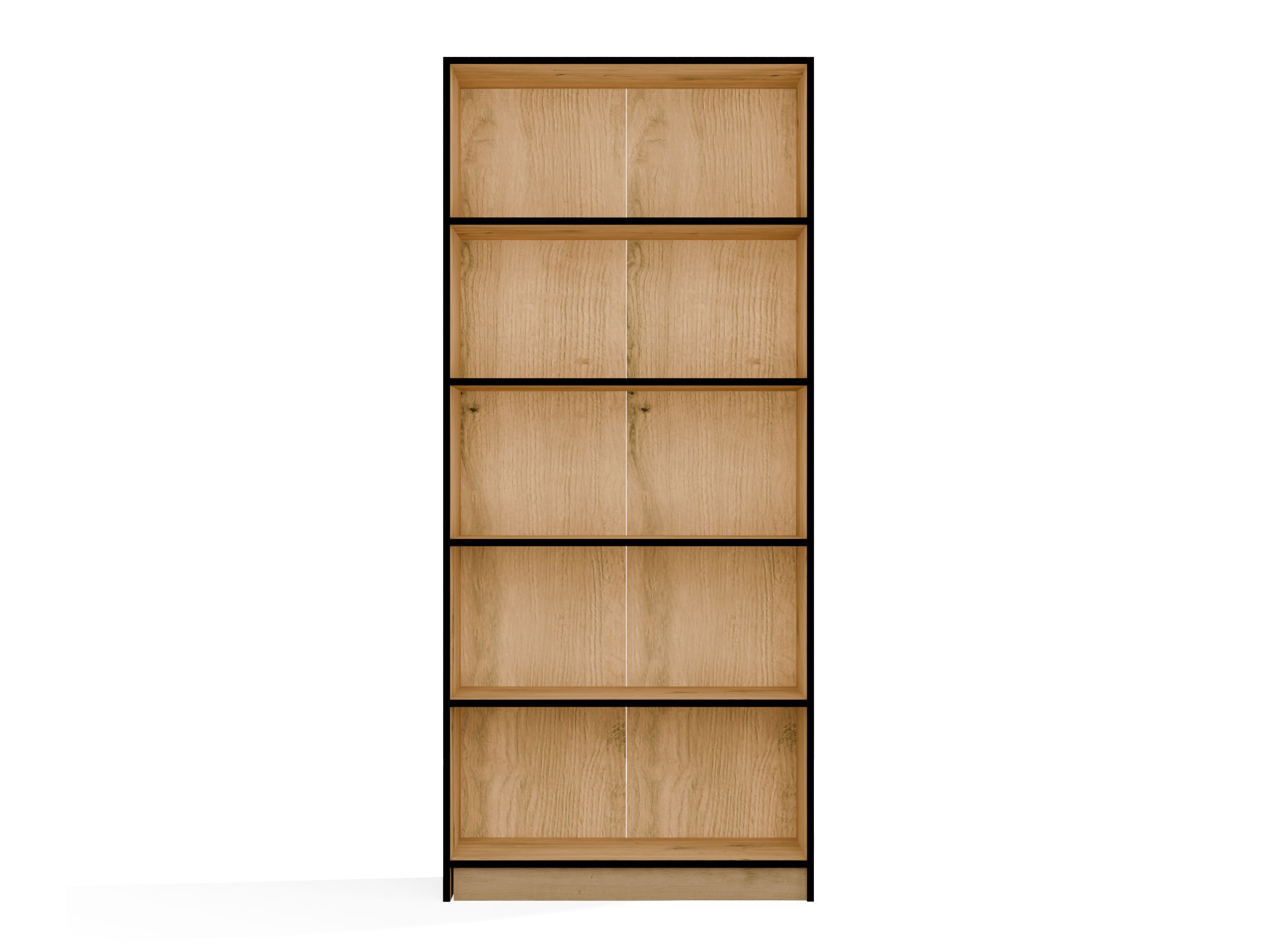 Bookcase Mandeville 253 (Artisan oak + Black)
