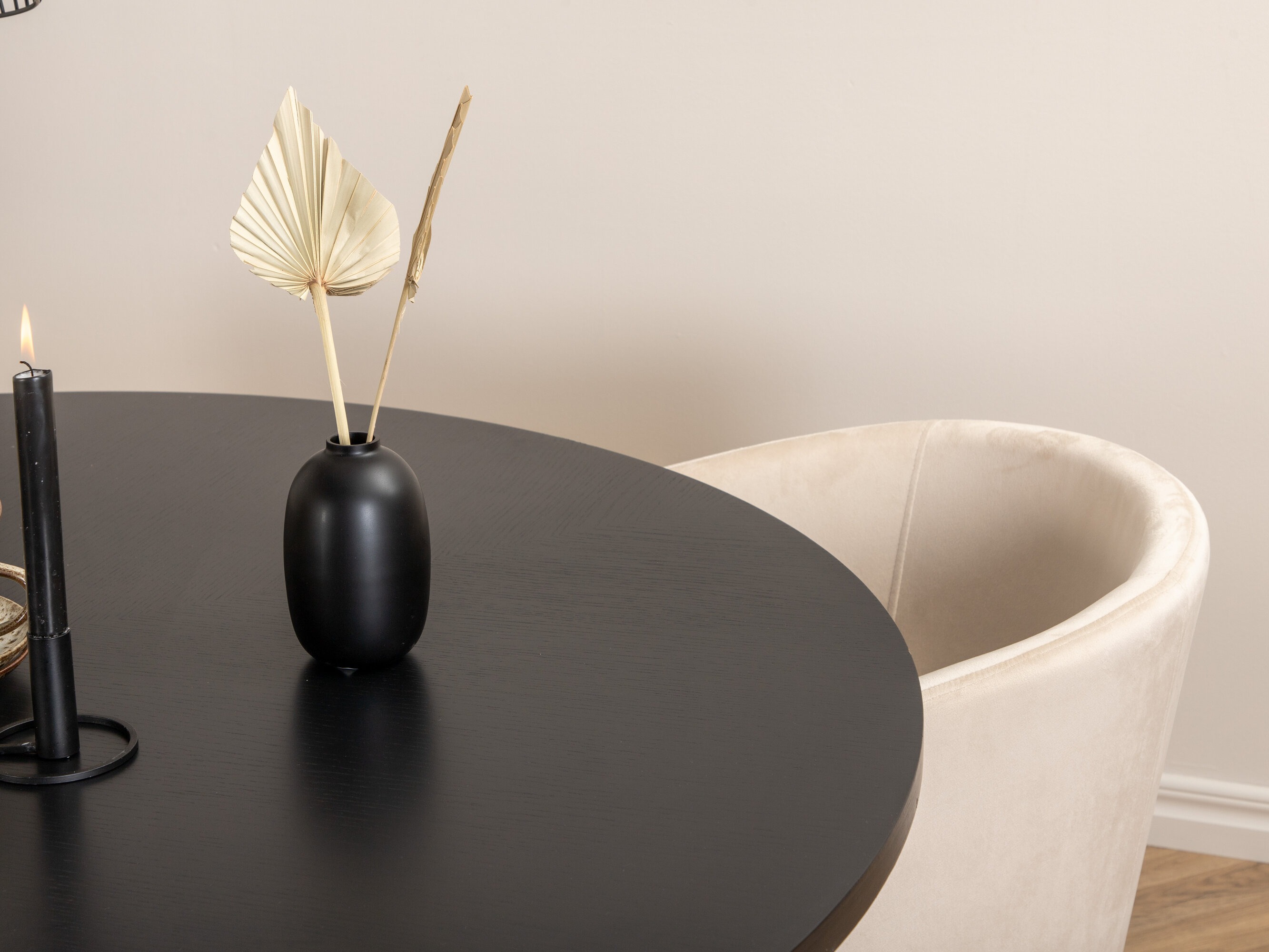 Dining set Dallas 2381 (Black + Cream)