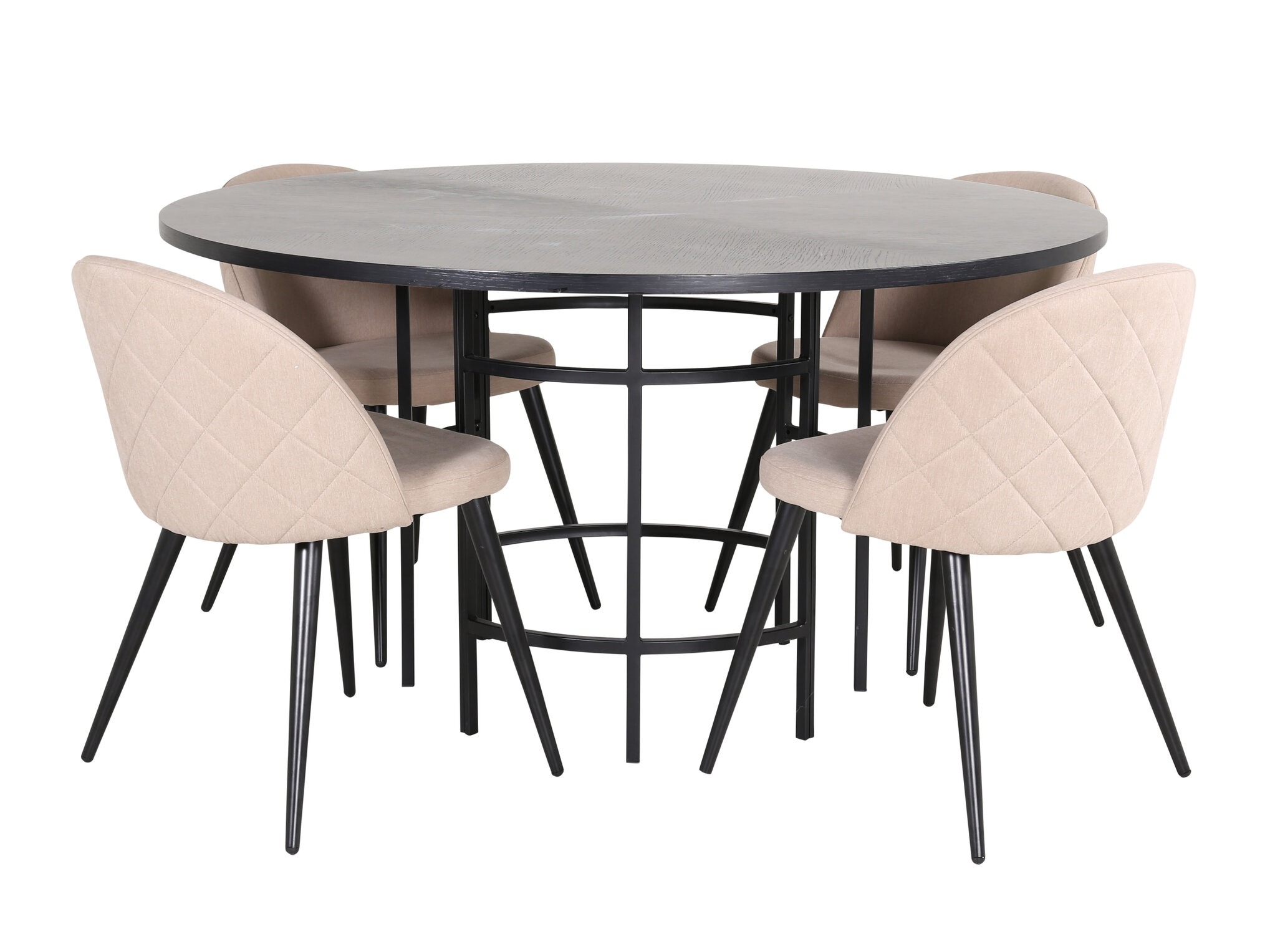 Dining set Dallas 2386 (Black + Beige)