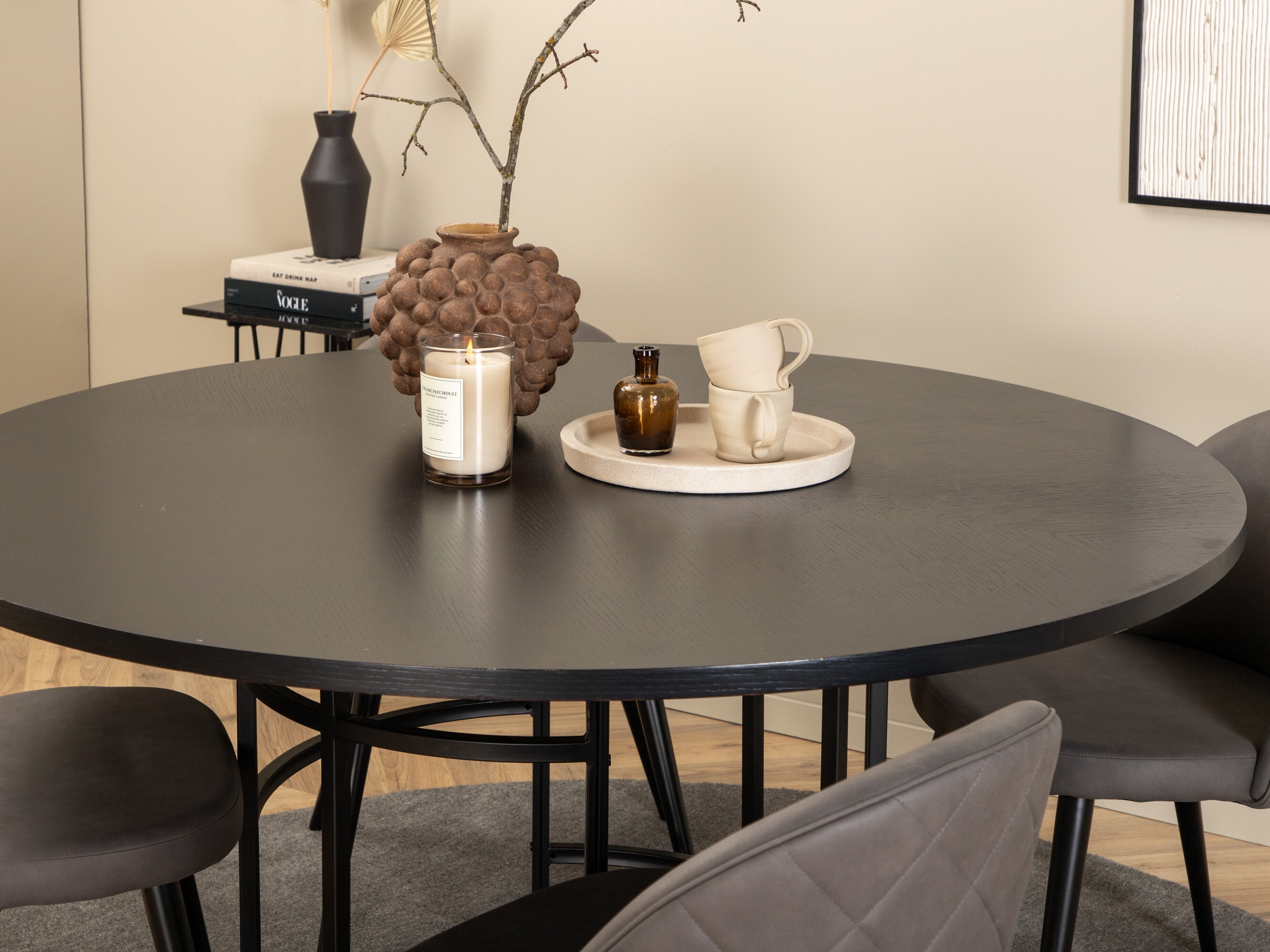 Dining set Dallas 2386 (Black + Grey)