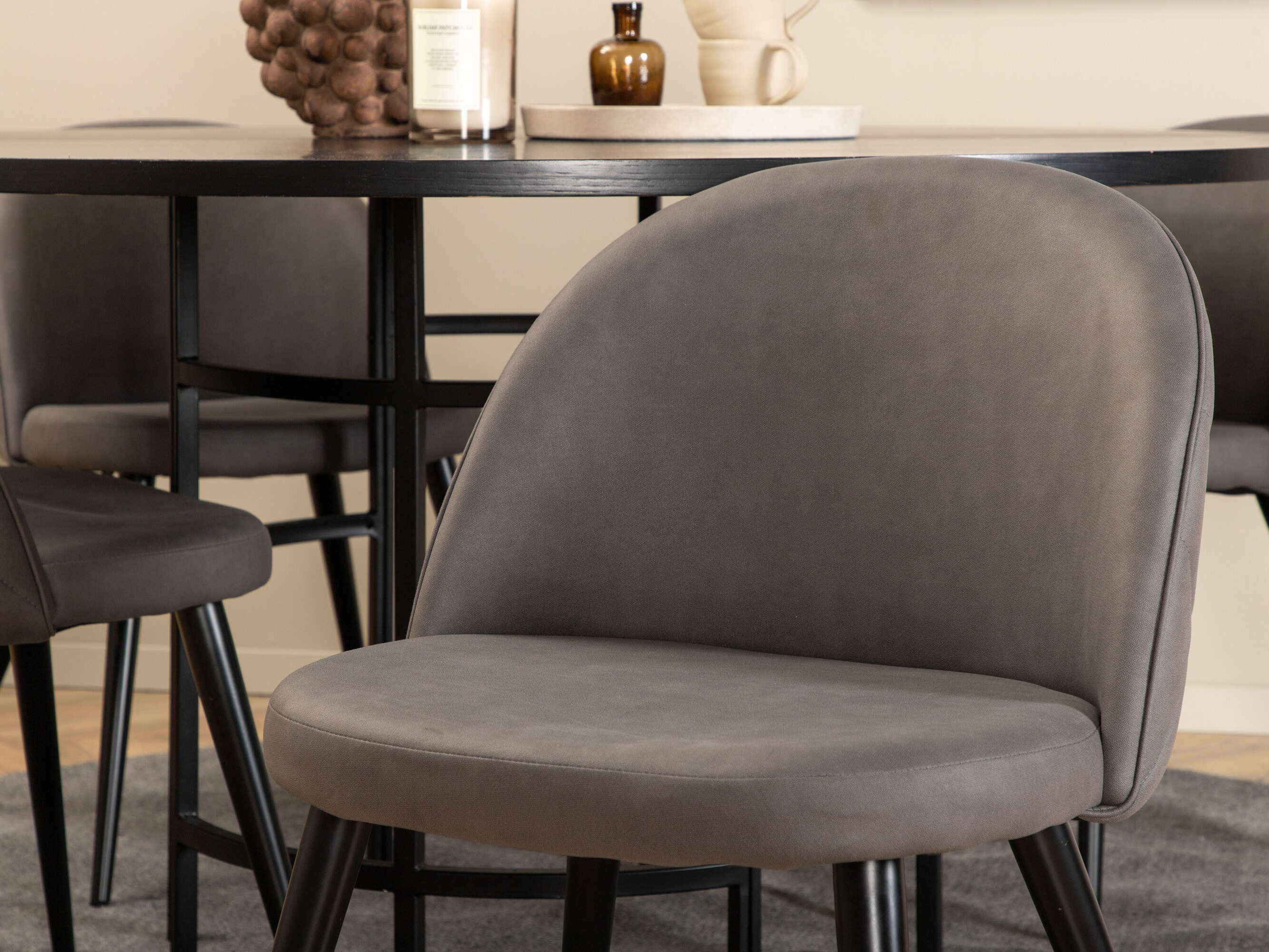 Dining set Dallas 2386 (Black + Grey)
