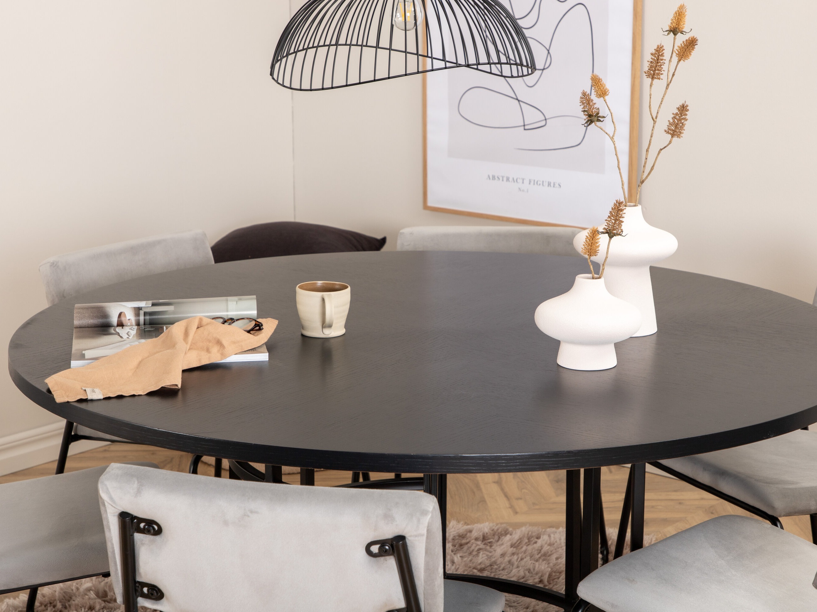 Dining set Dallas 2399 (Black + Grey)