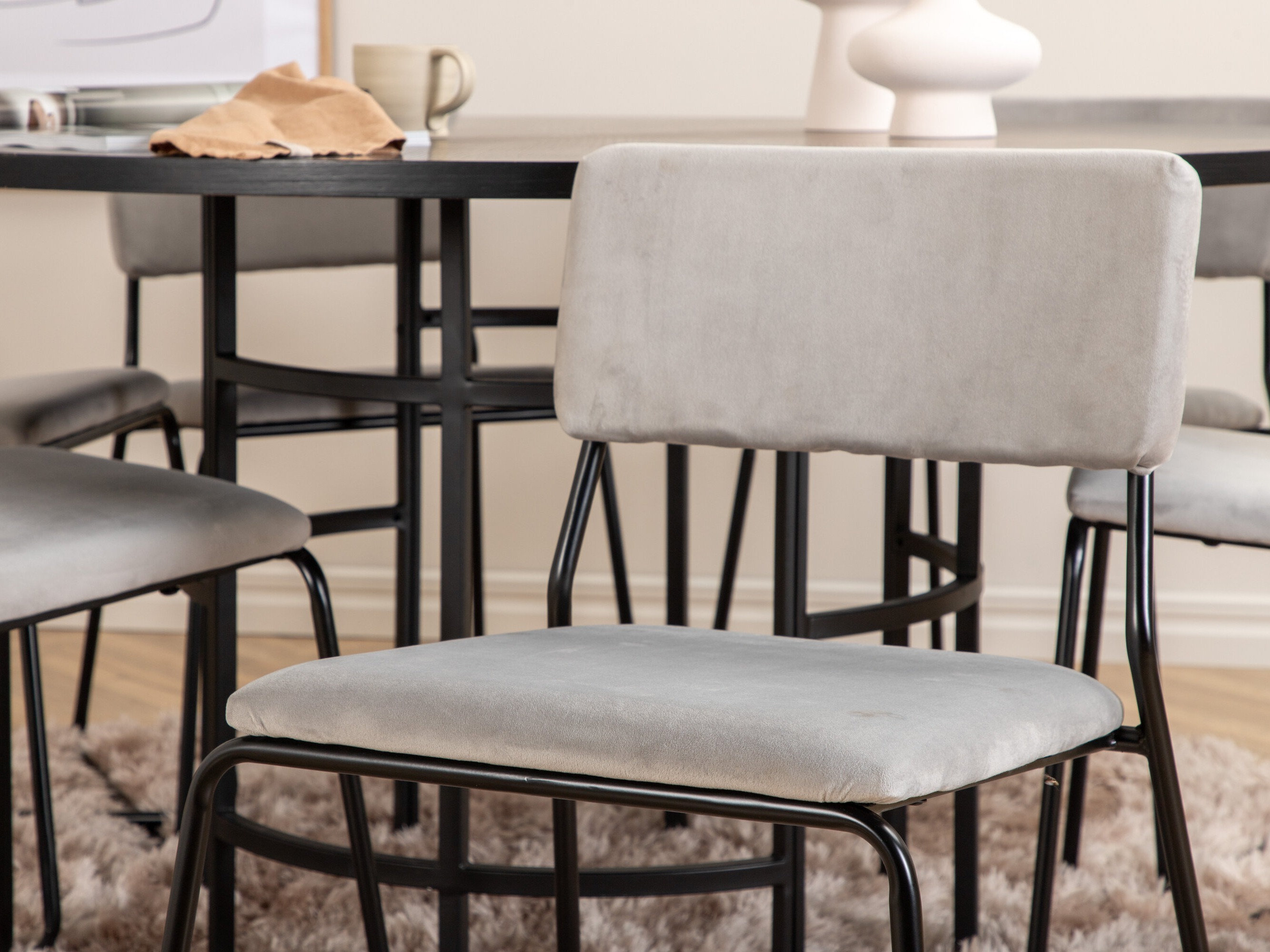 Dining set Dallas 2399 (Black + Grey)