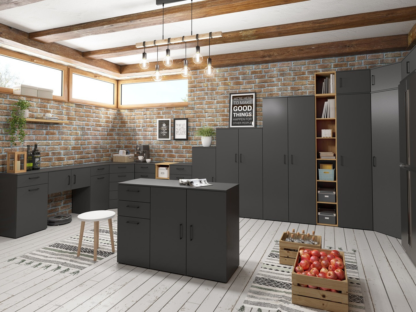 Bookcase Fenopha 172 (Graphite)