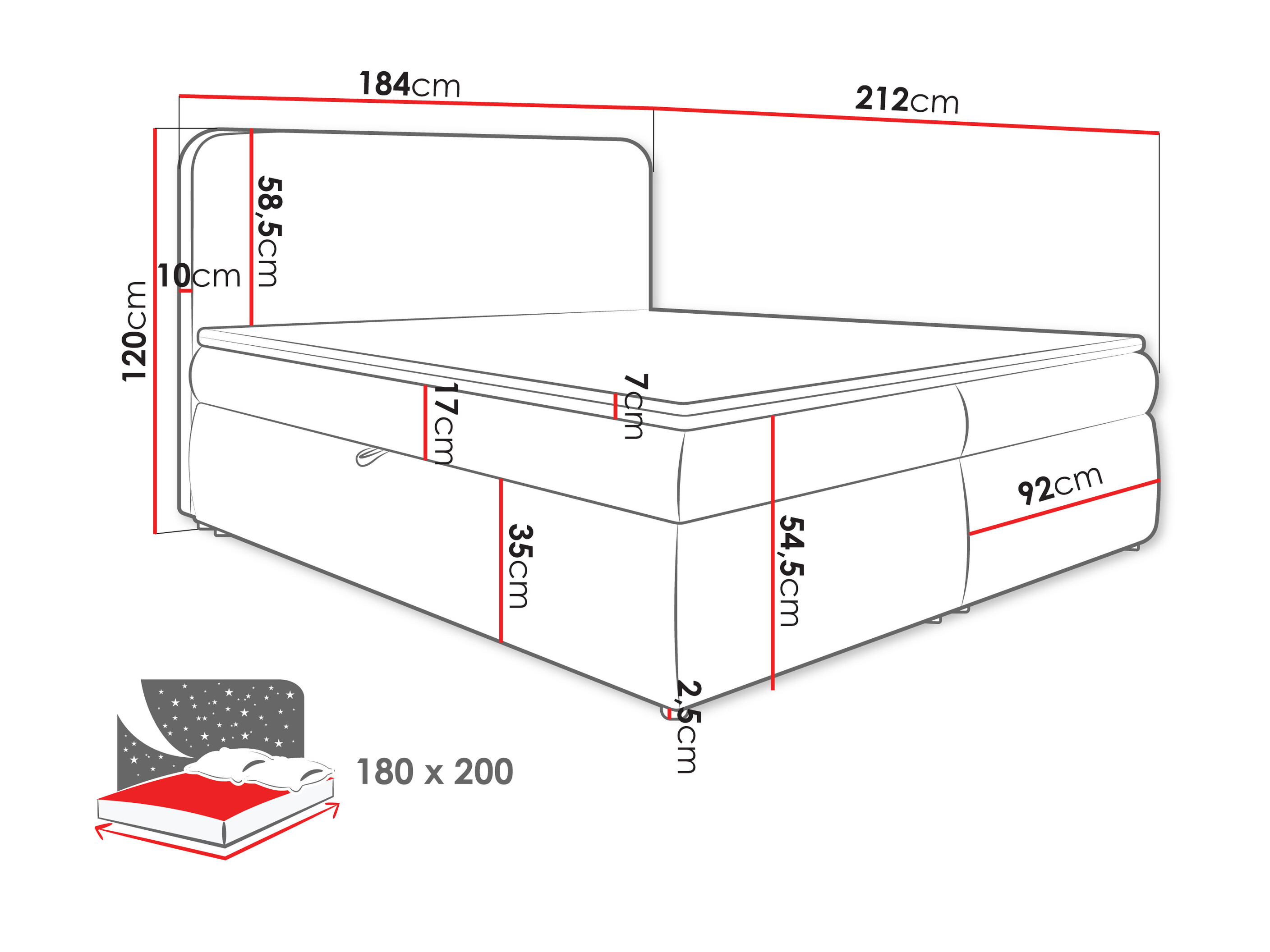 Continental bed Portage 111 (Vibe 06)