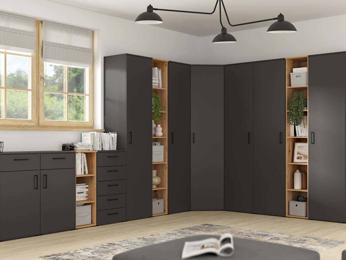 Chest of drawers Fenopha 181 (Graphite)