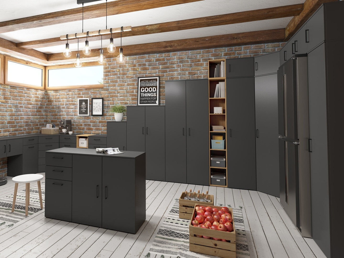 Bookcase Fenopha 182 (Graphite)