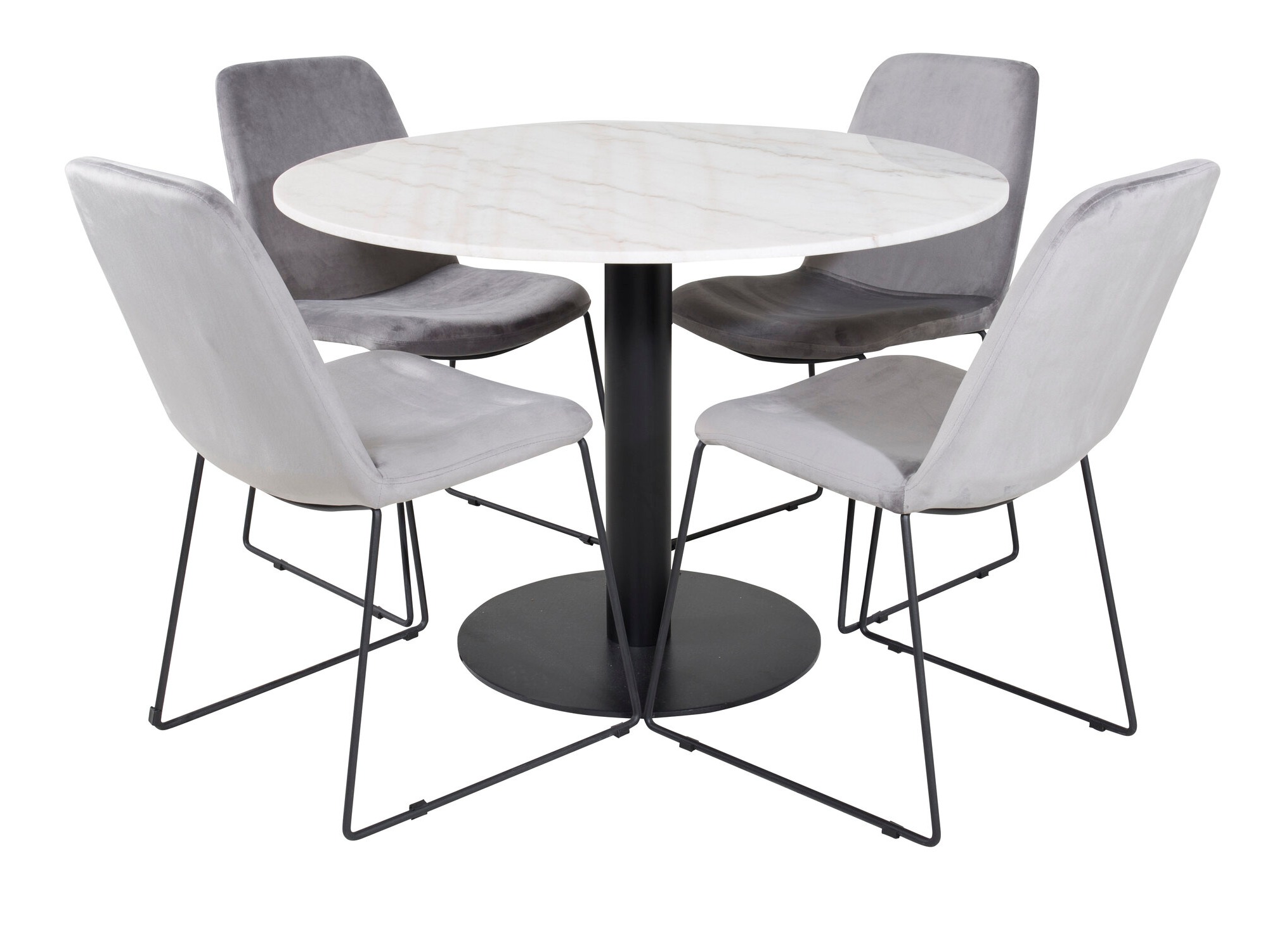 Dining set Dallas 2601 (Grey + Black)