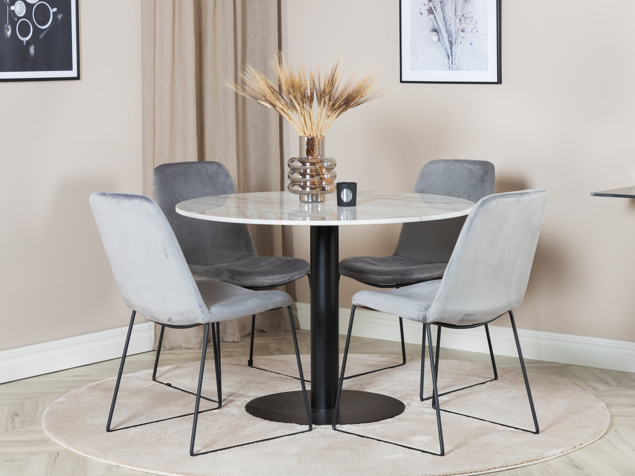Dining set Dallas 2601 (Grey + Black)