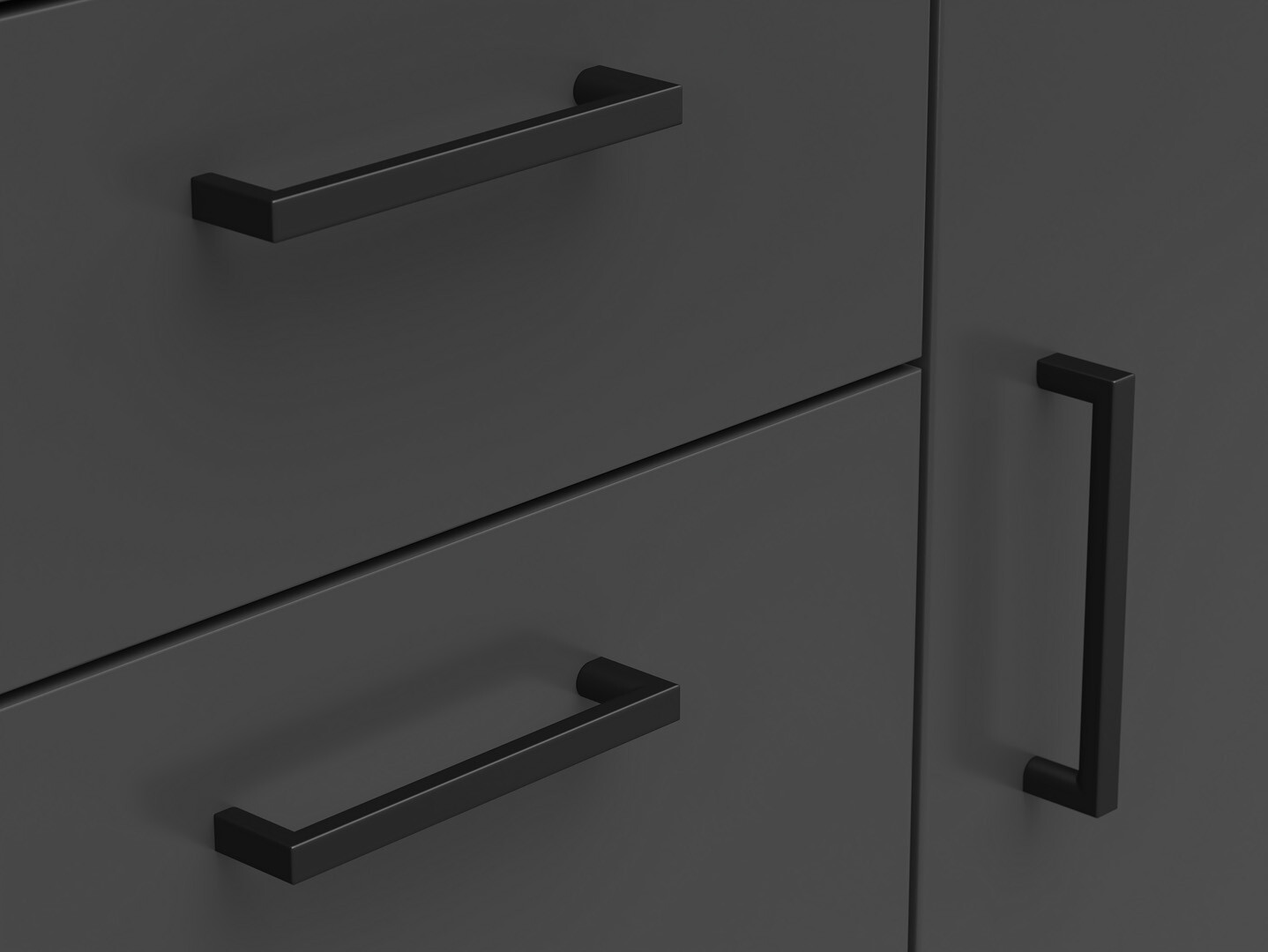 Chest of drawers Fenopha 186 (Graphite)