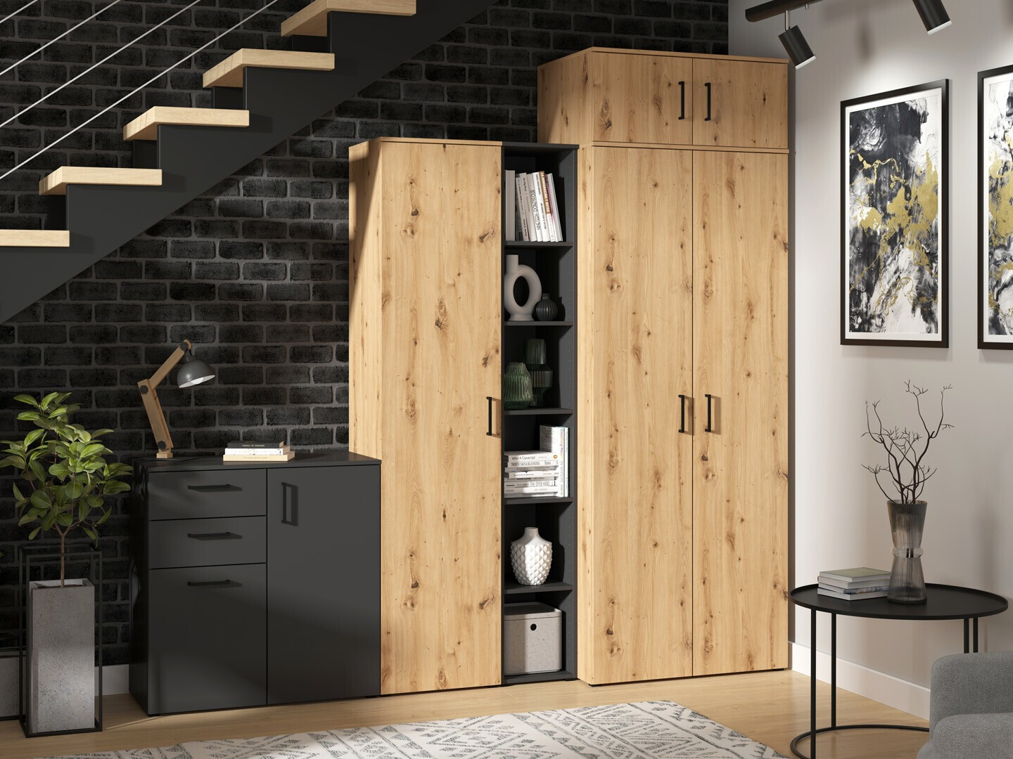 Chest of drawers Fenopha 186 (Graphite)