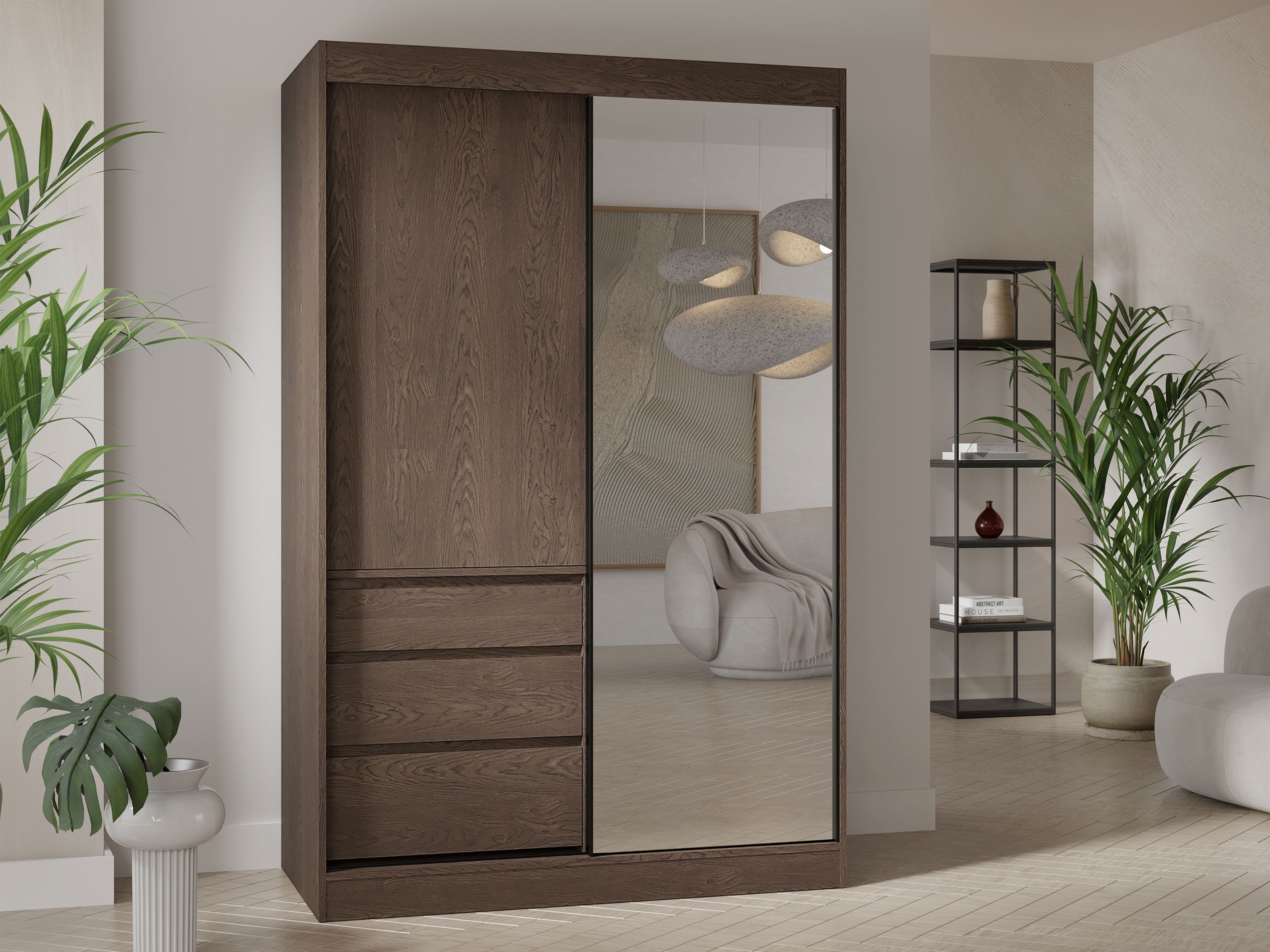 Wardrobe Toledo 115 (Dark wood)