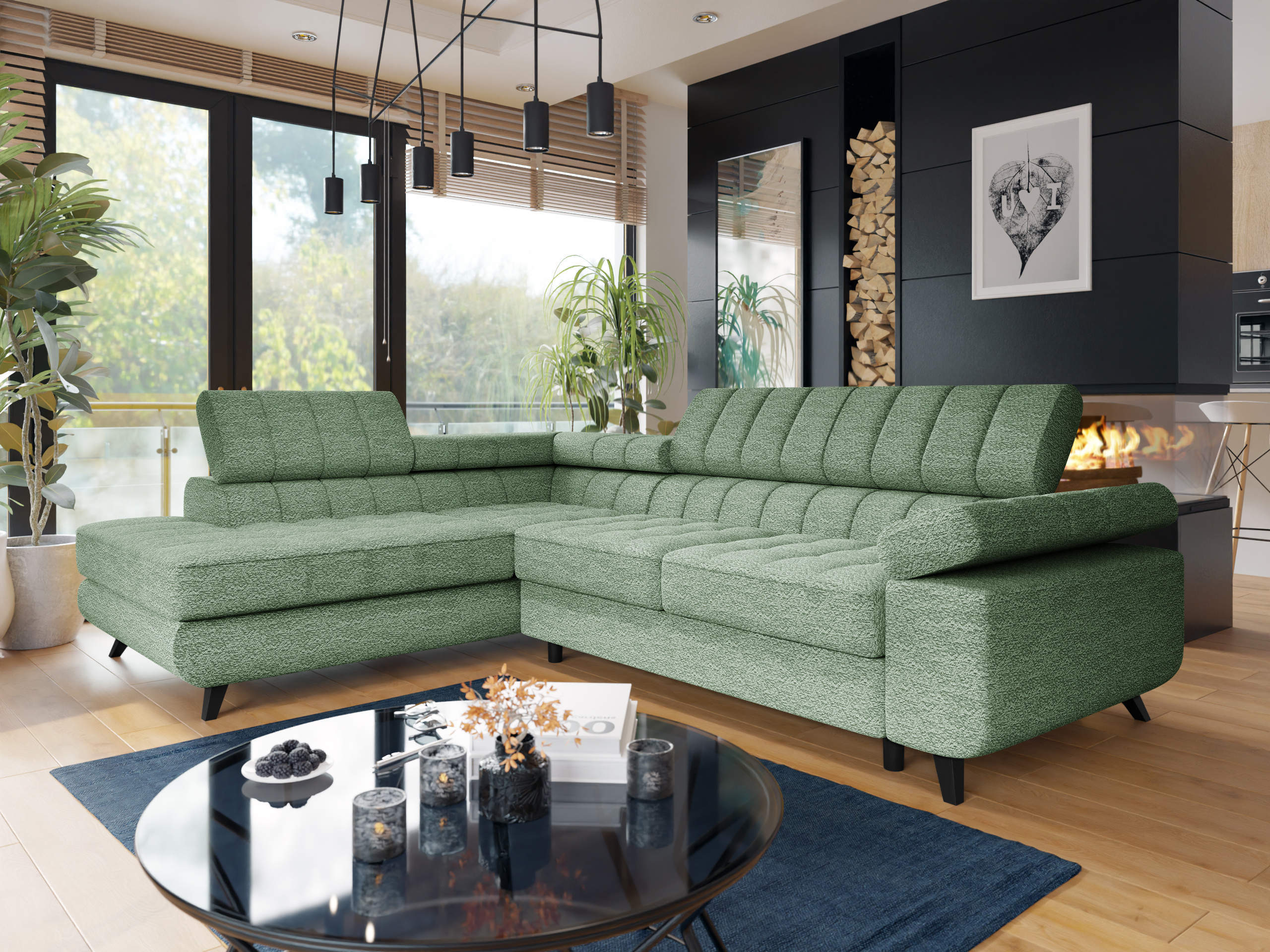 Corner sofa Comfivo Agnus (Boucle Abriamo 10)