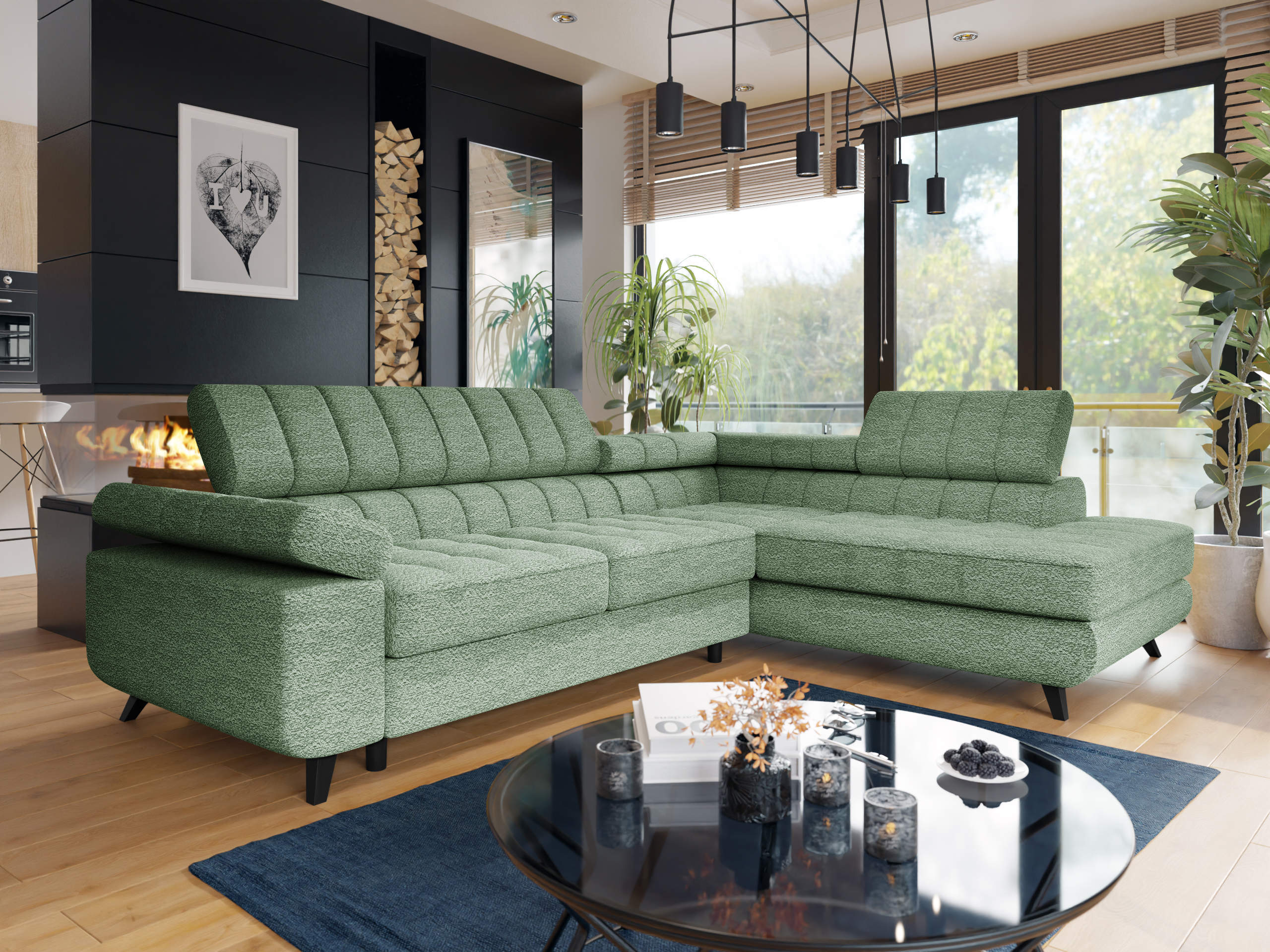 Corner sofa Comfivo Agnus (Boucle Abriamo 10)