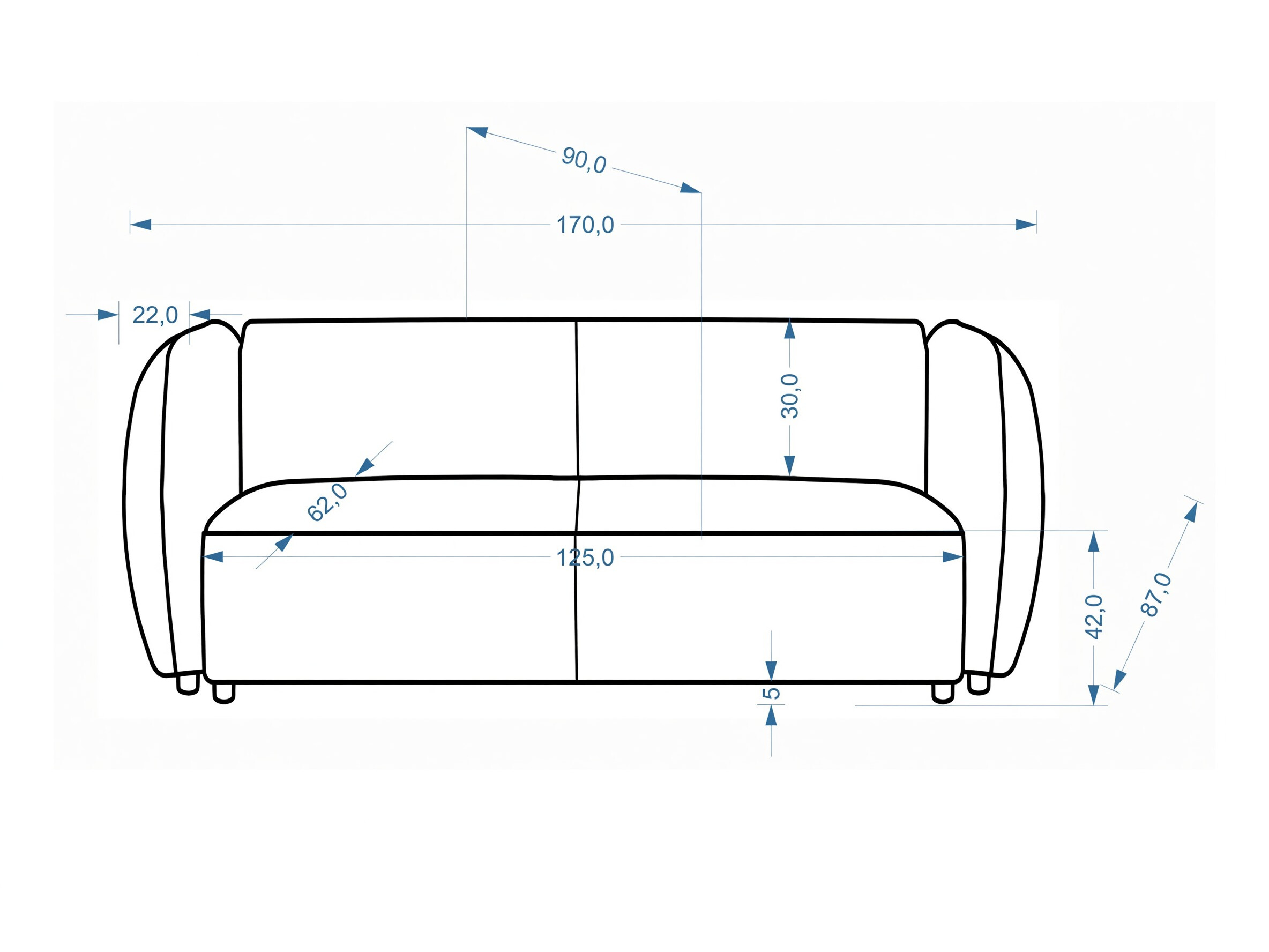 Sofa Houston 2178 (Grey)