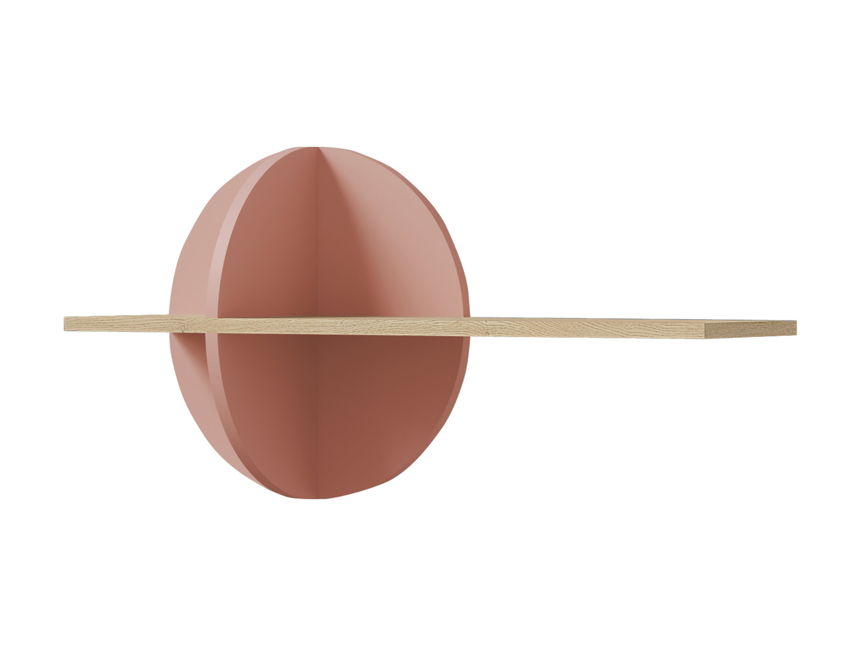 Wall shelf Fivelbi 115 (Cremona oak + Pink)