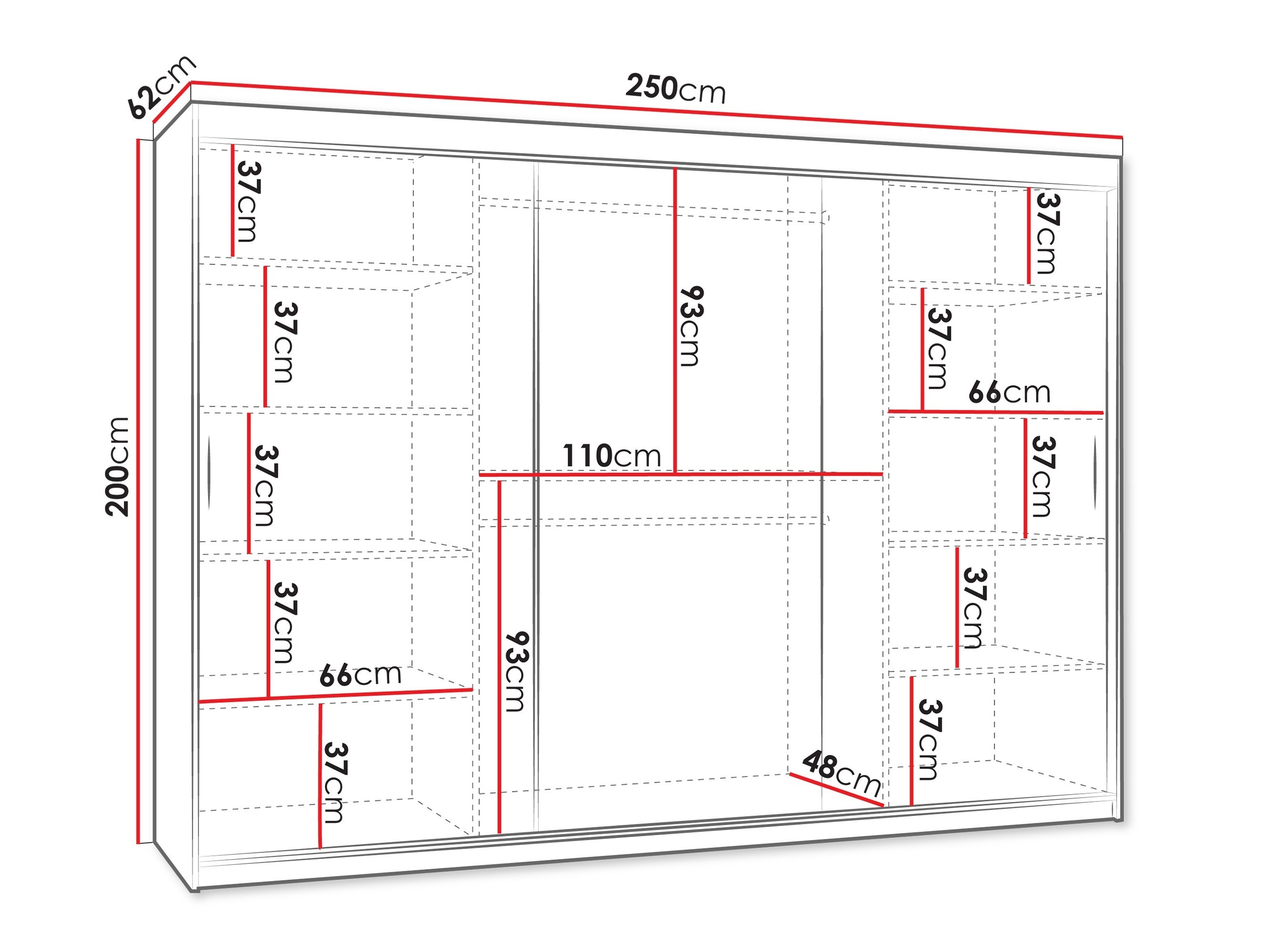 Wardrobe Hartford 497 (Artisan oak)