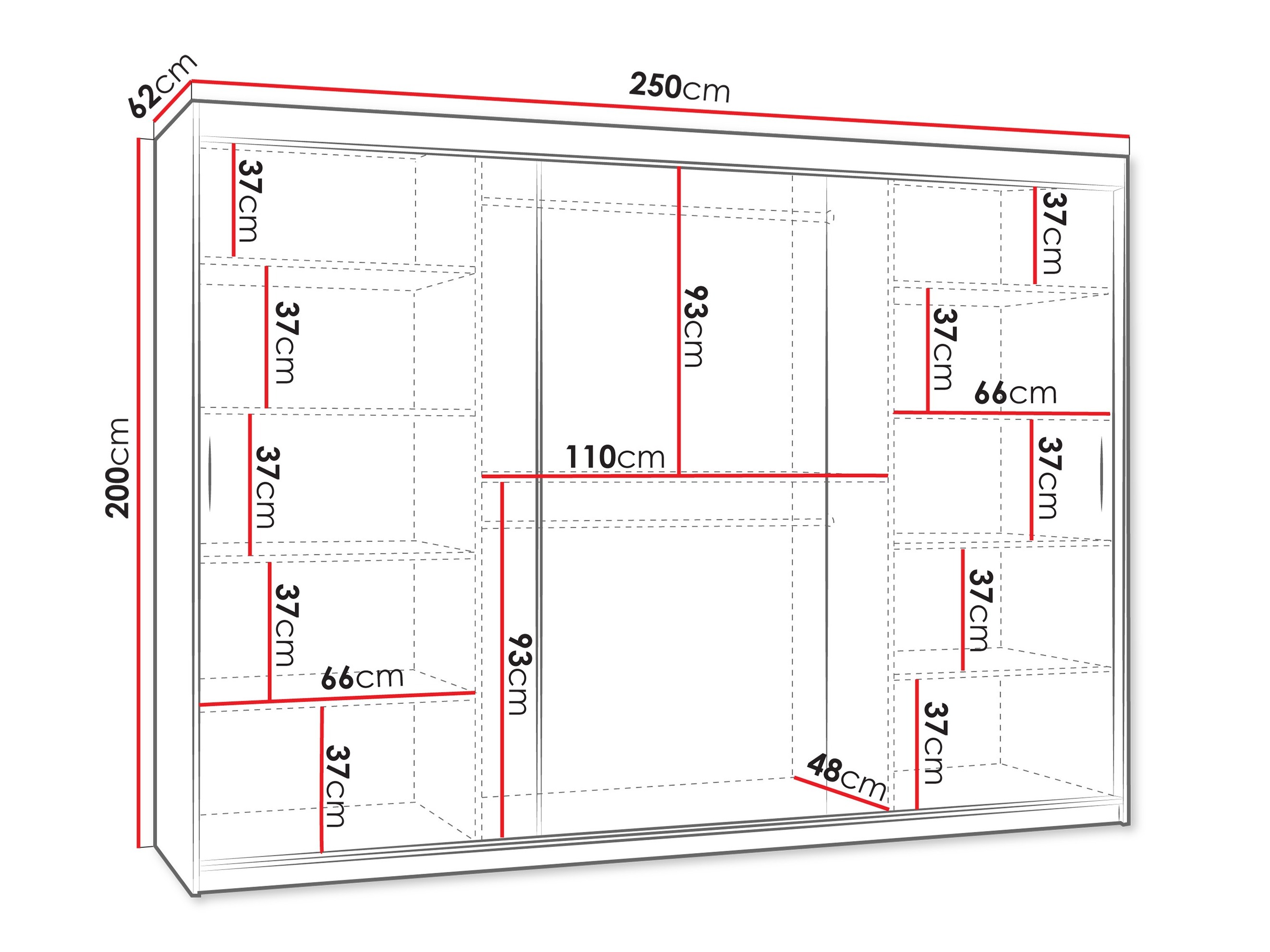 Wardrobe Hartford 508 (Artisan oak)