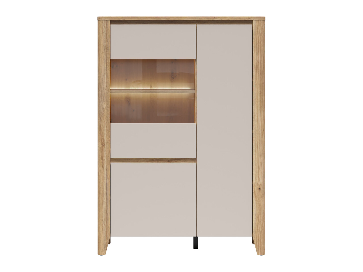 Bookcase Talduno 101 (Light oak + Cashmere)