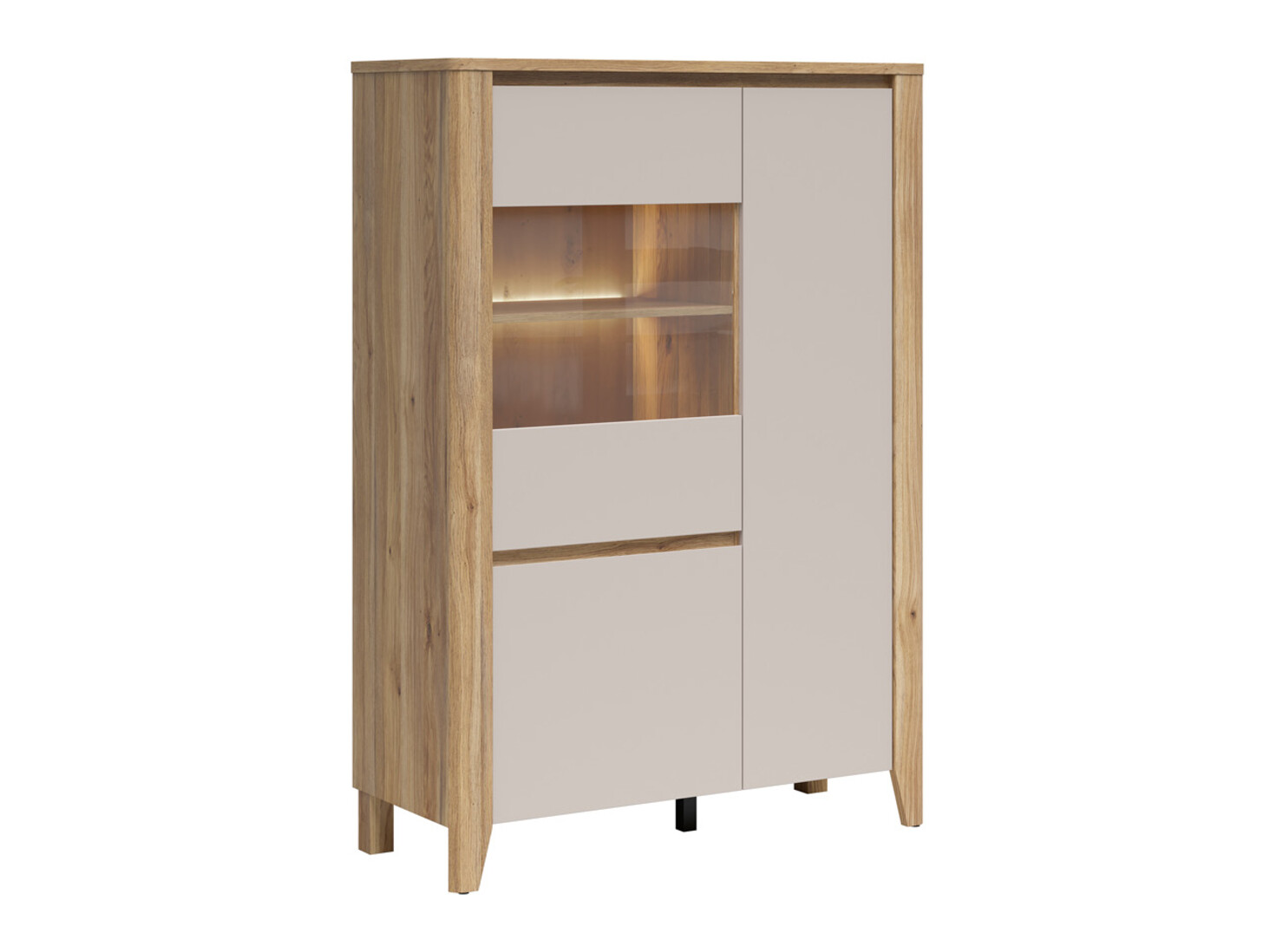Bookcase Talduno 101 (Light oak + Cashmere)