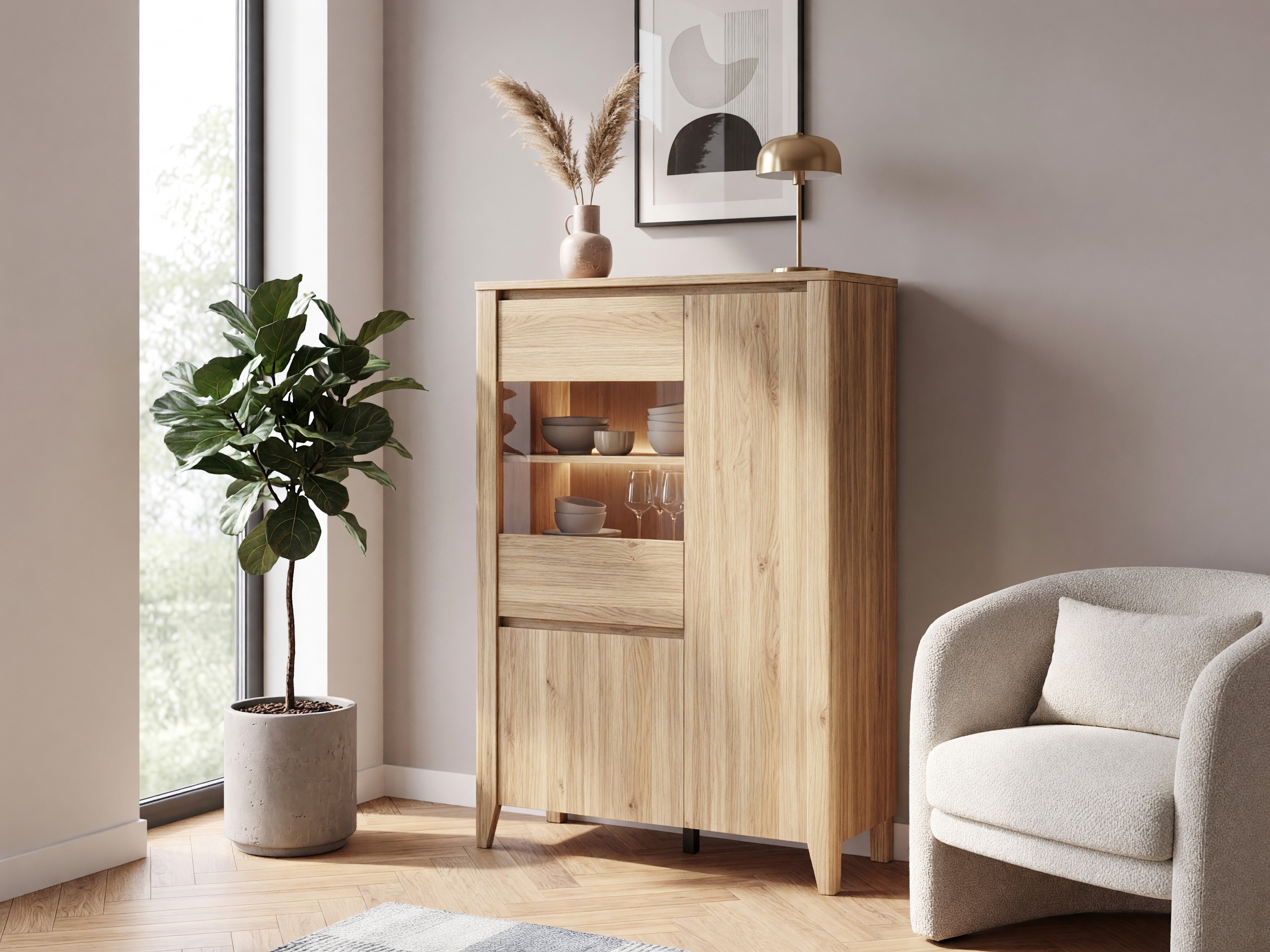 Bookcase Talduno 101 (Light oak)