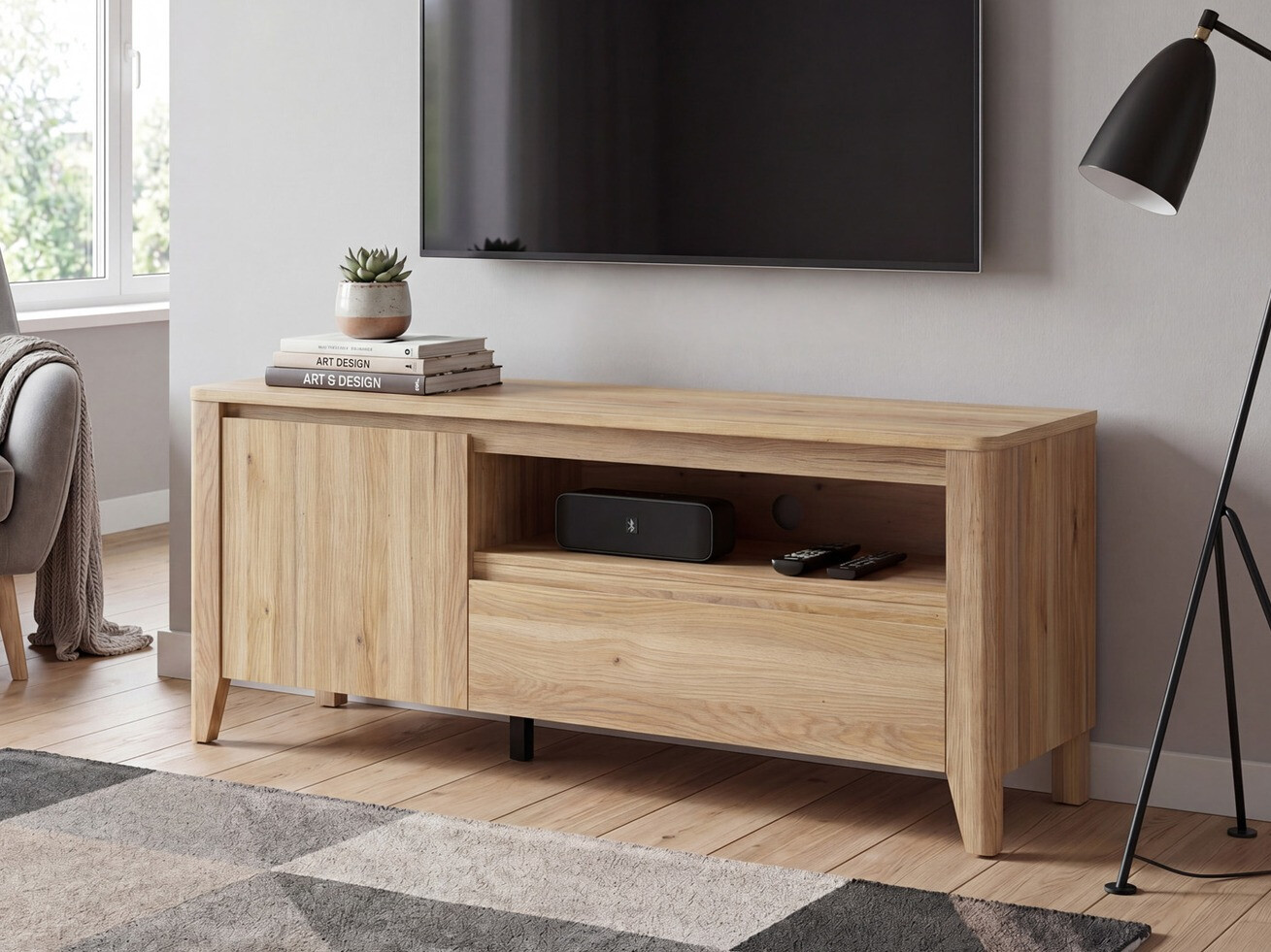 TV stand Talduno 100 (Light oak)
